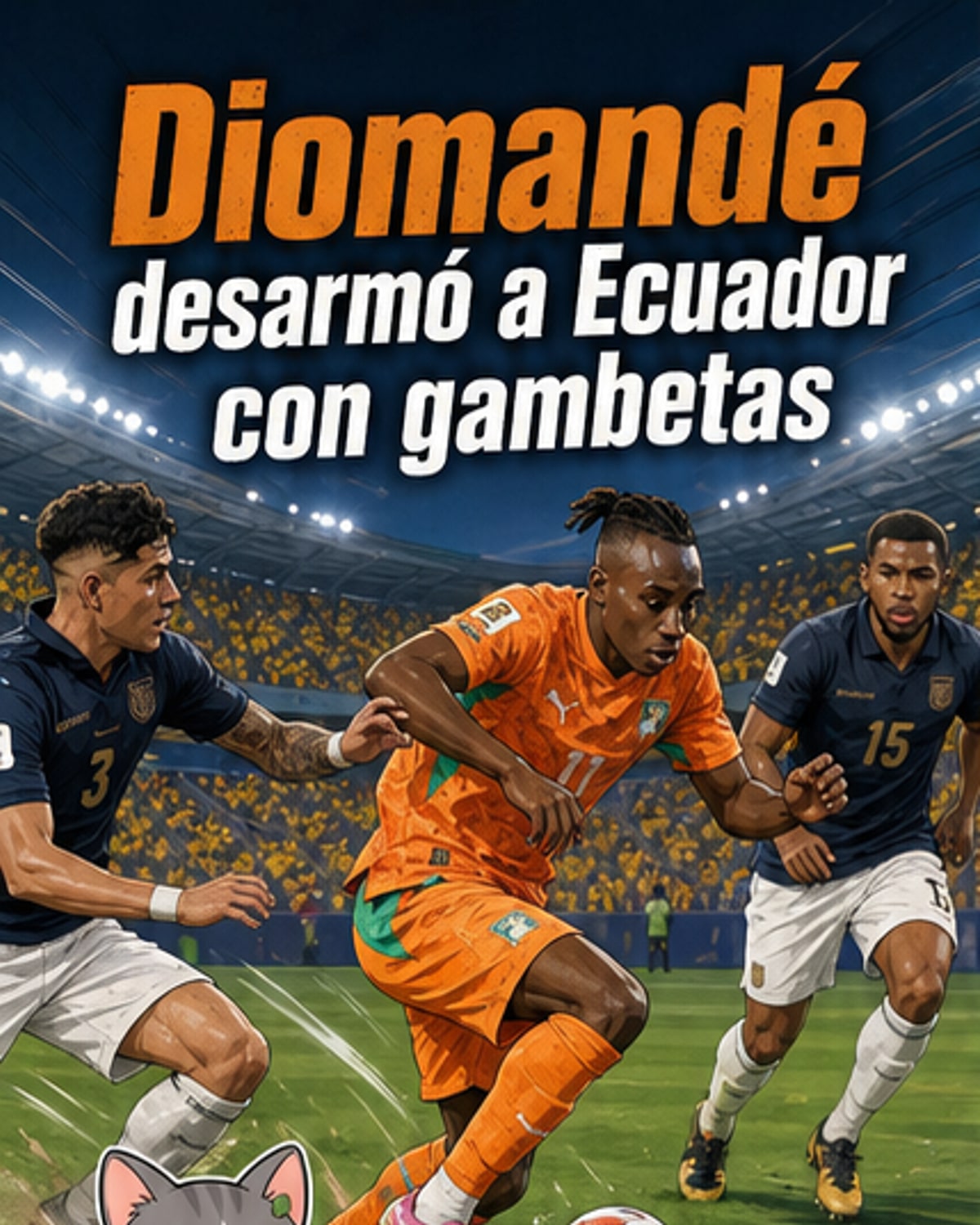 Yan Diomandé desbordó a Ecuador
