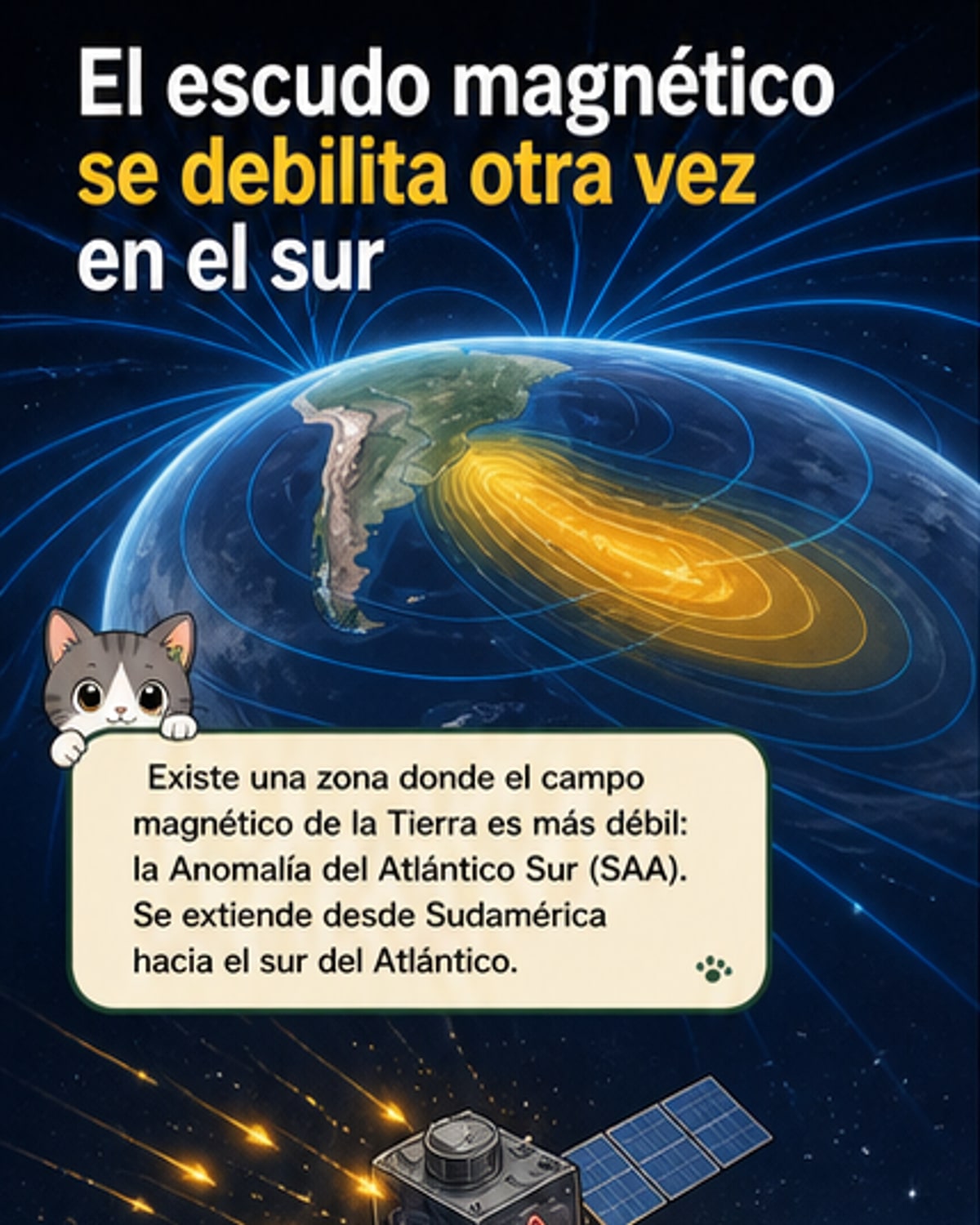 El campo magnético vuelve a debilitarse