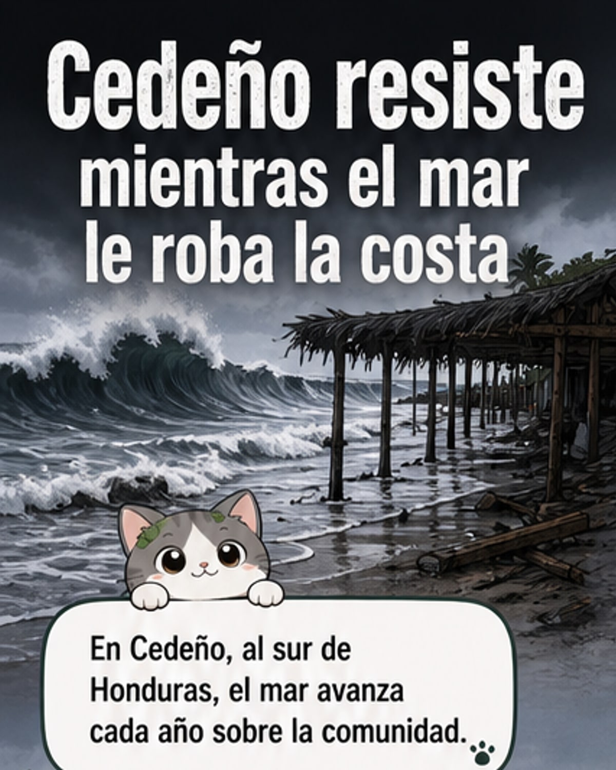 Una aldea hondureña se resiste al mar