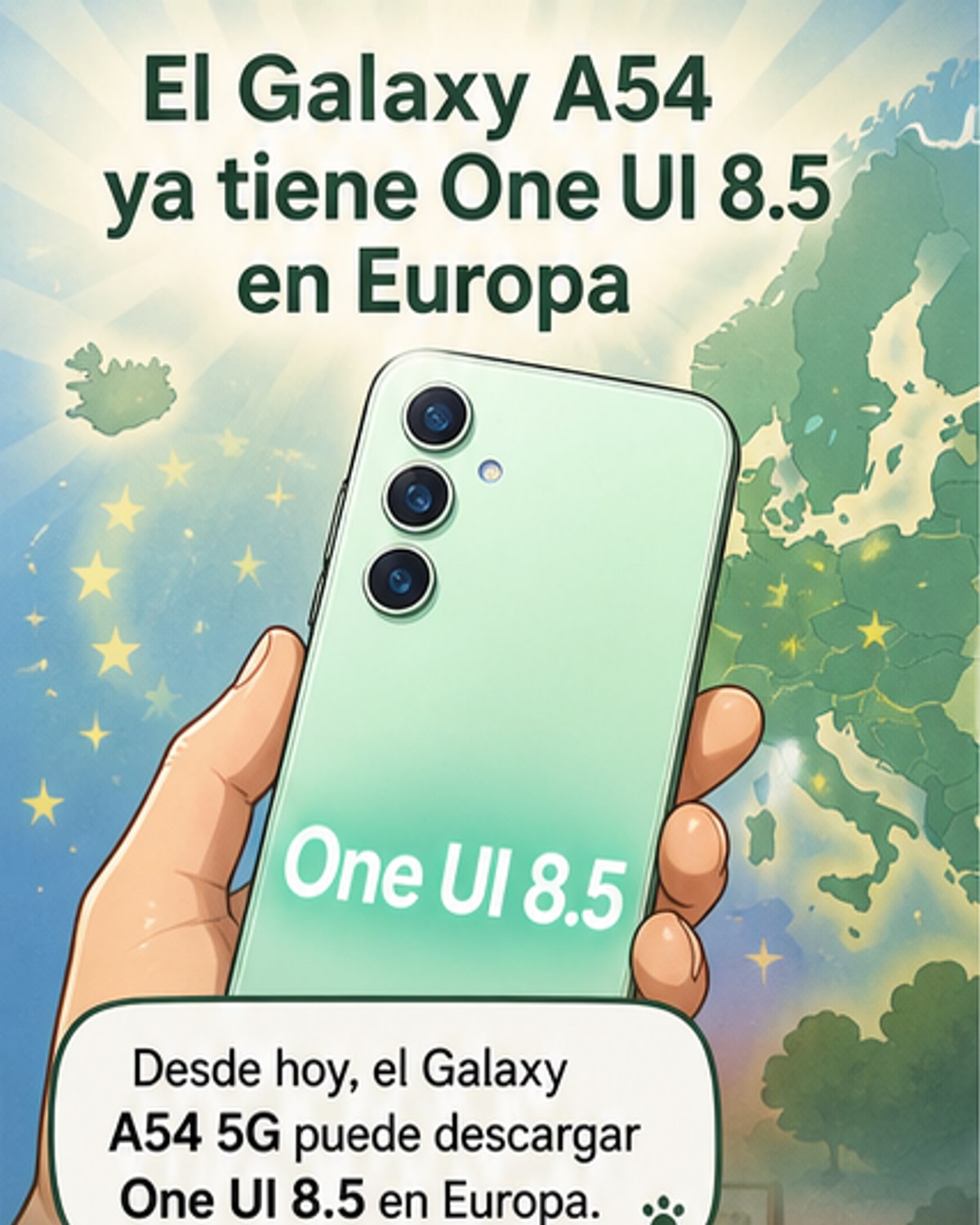 Galaxy A54 5G recibe One UI 8.5