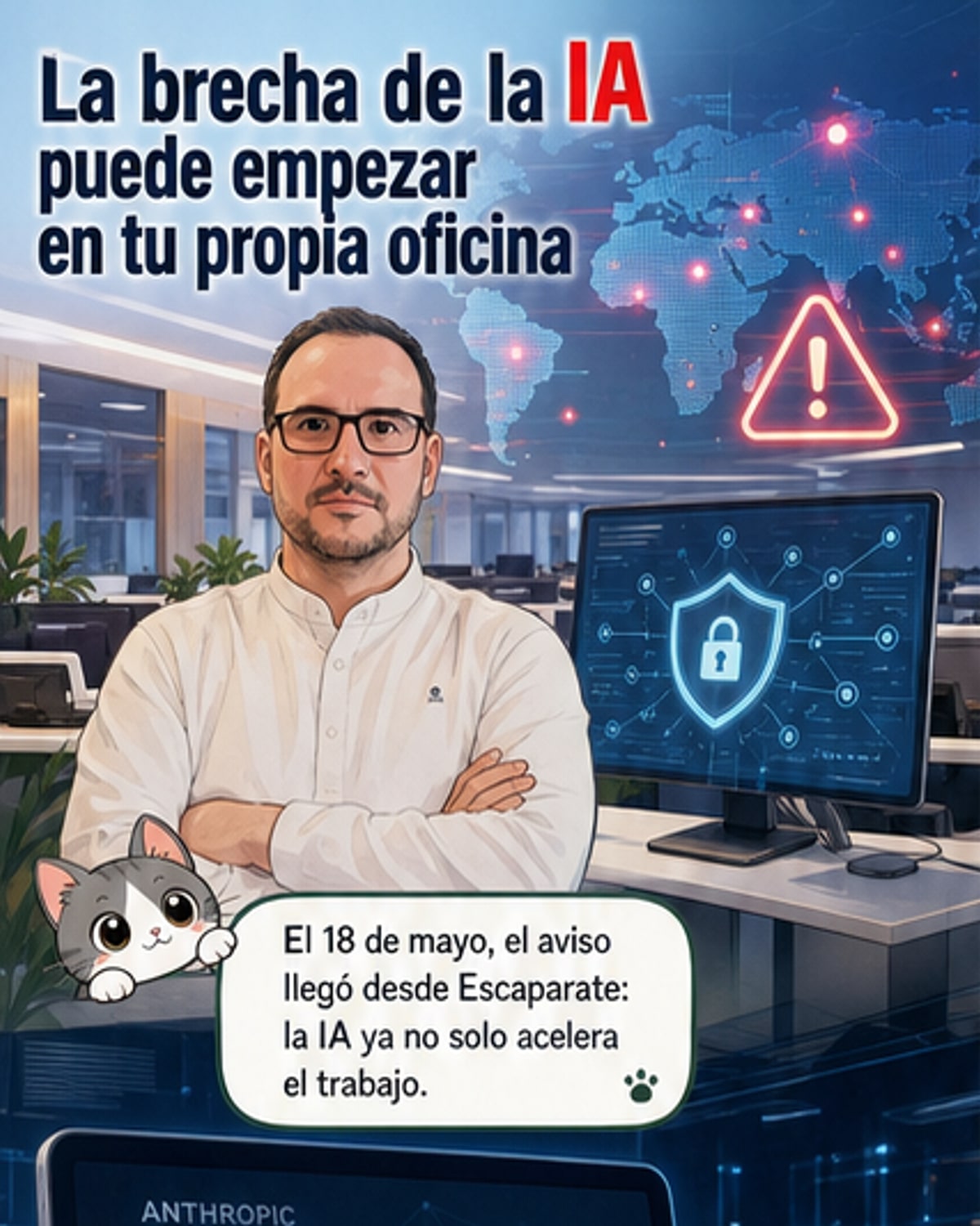 La IA en la oficina abre brechas