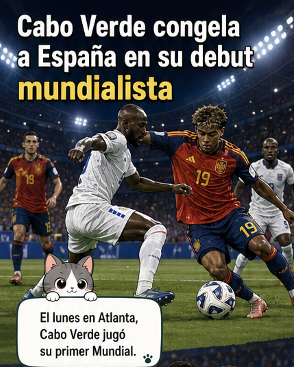 Cabo Verde frena a España en su debut