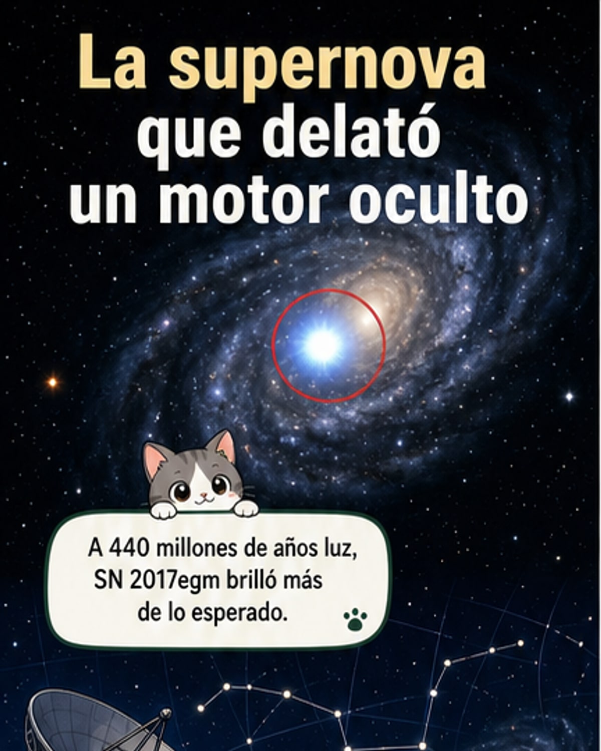 Una supernova revela el nacimiento de un magnetar