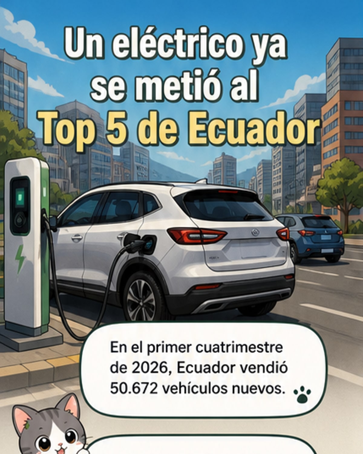 Un eléctrico entra al top 5 en Ecuador