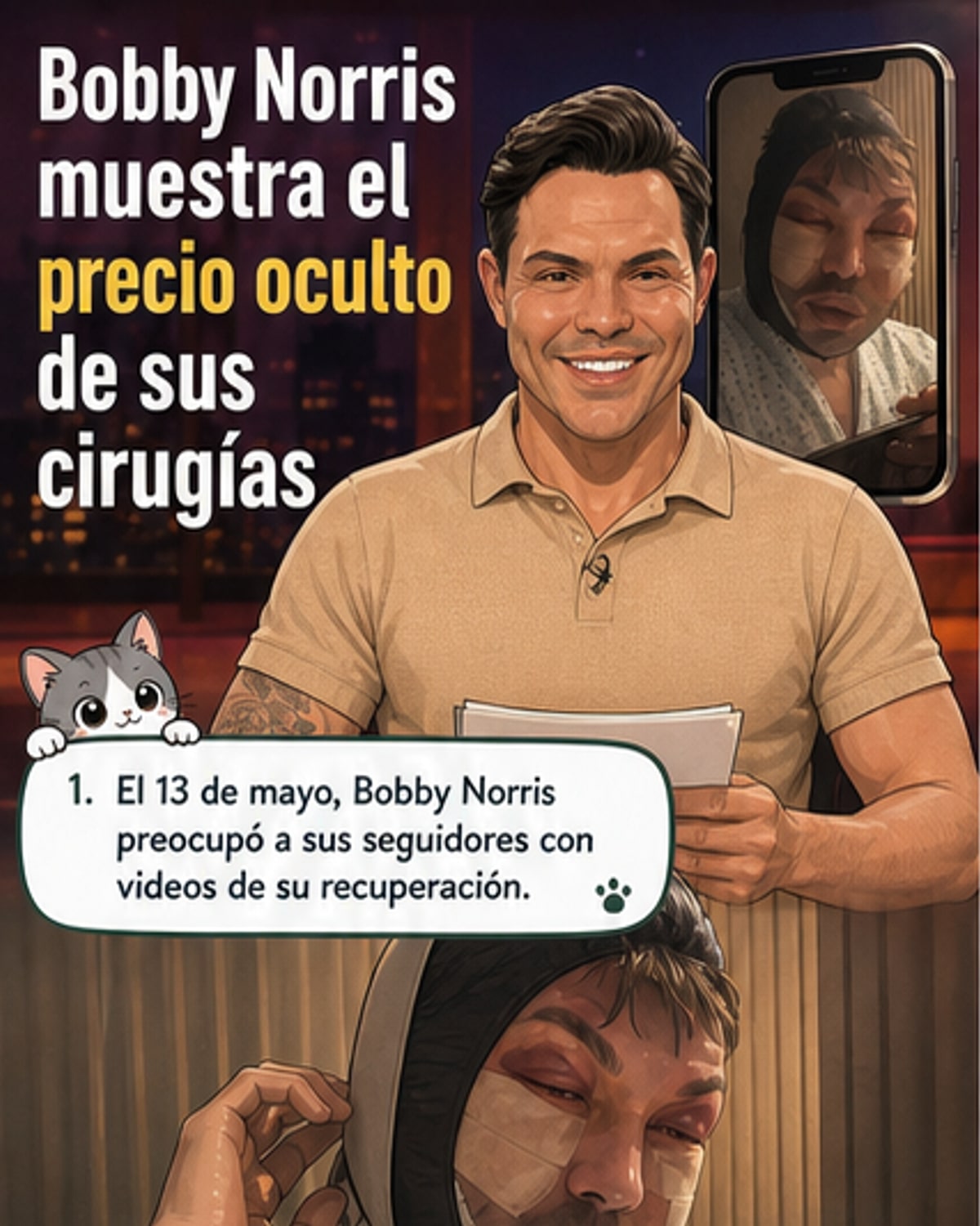 Bobby Norris revela el costo real de sus cirugías