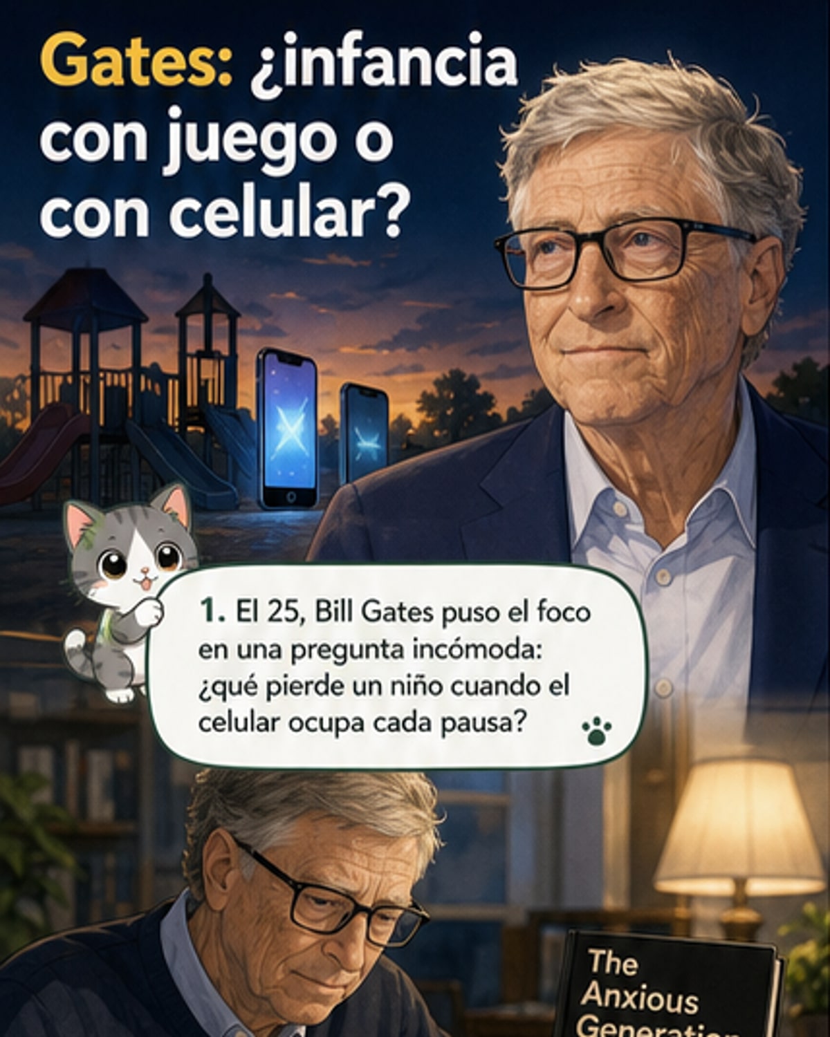 Bill Gates propone infancia sin celulares