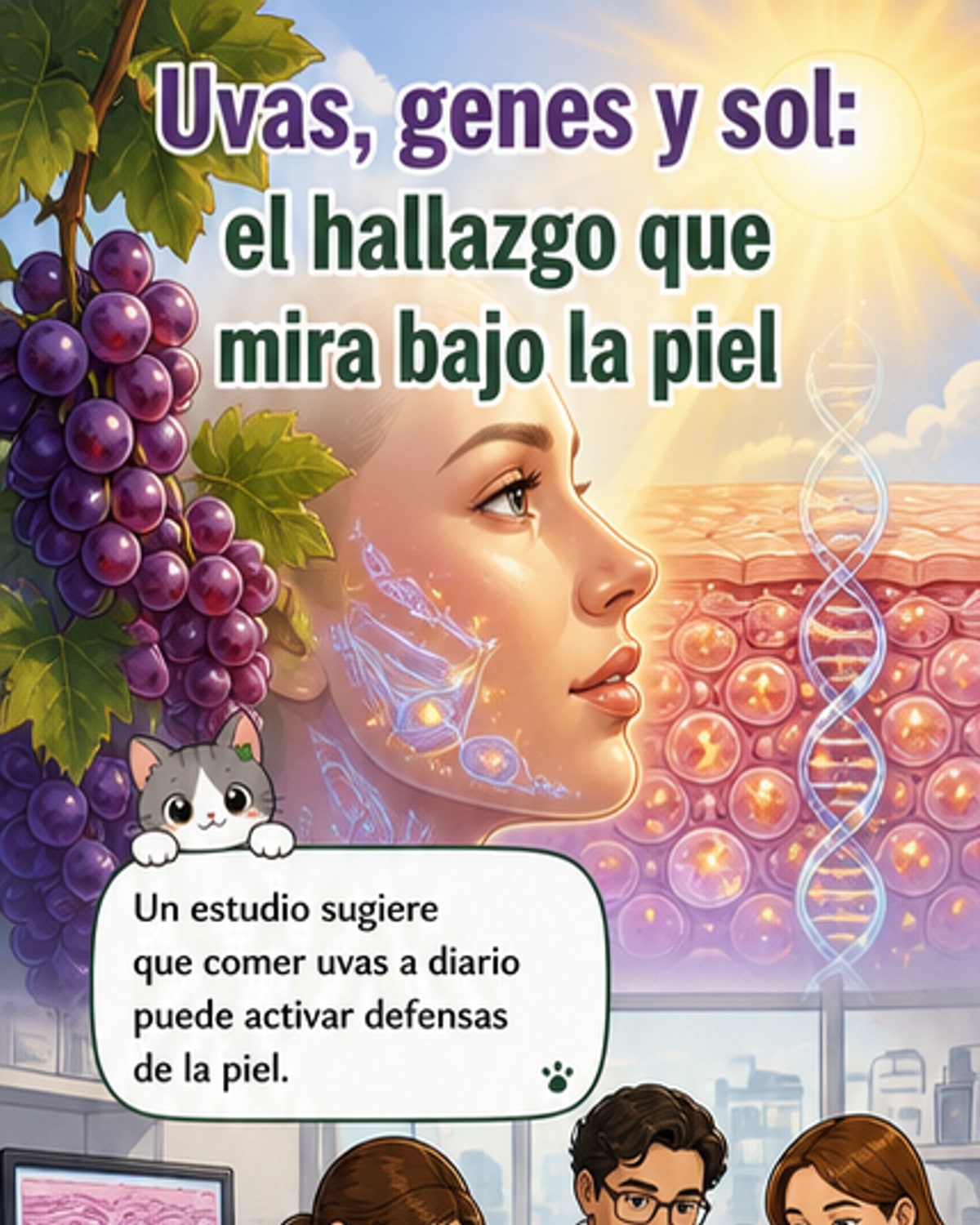 Uvas cambian cómo defiende la piel