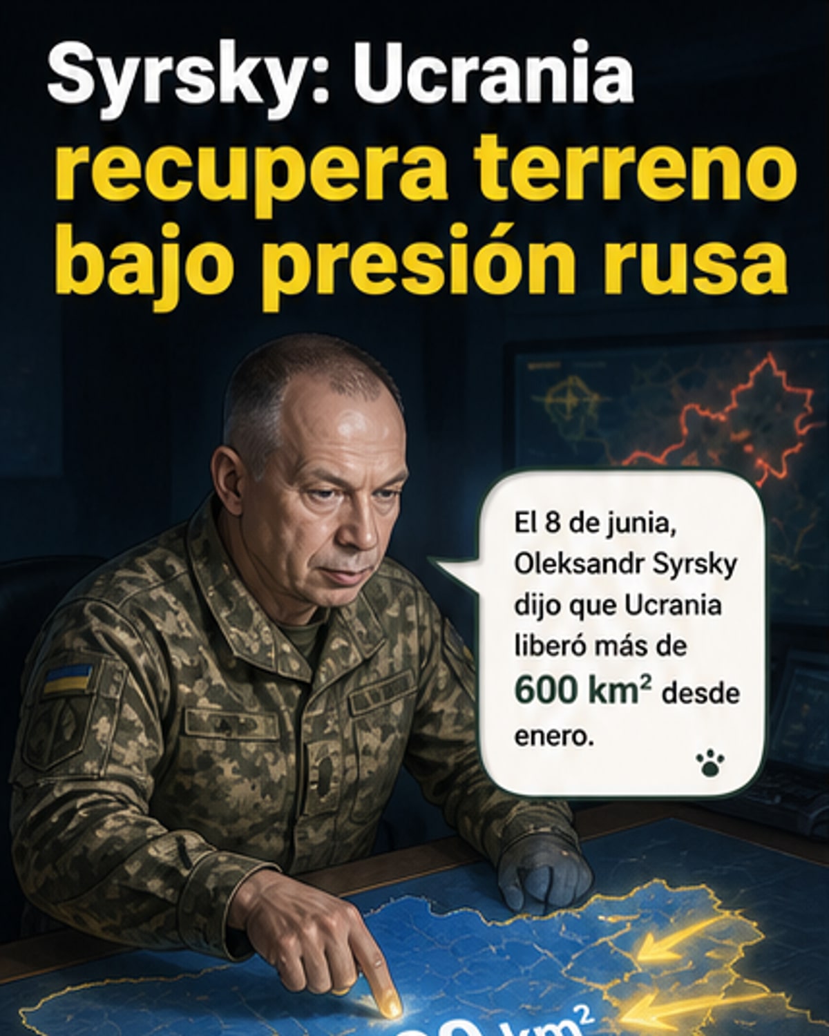 Ucrania recupera más de 600 km² en 2026