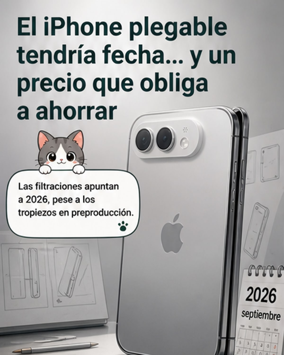 ¿Llegará el iPhone plegable a tiempo?