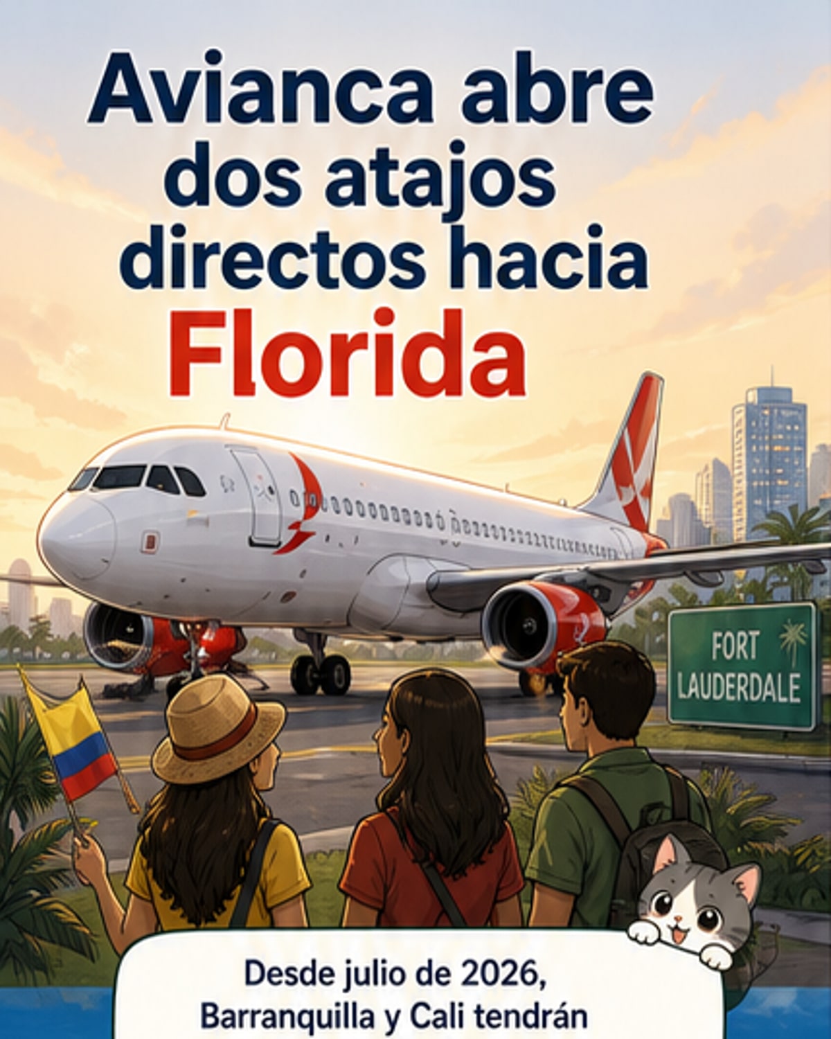 Avianca lanza vuelos directos a Florida