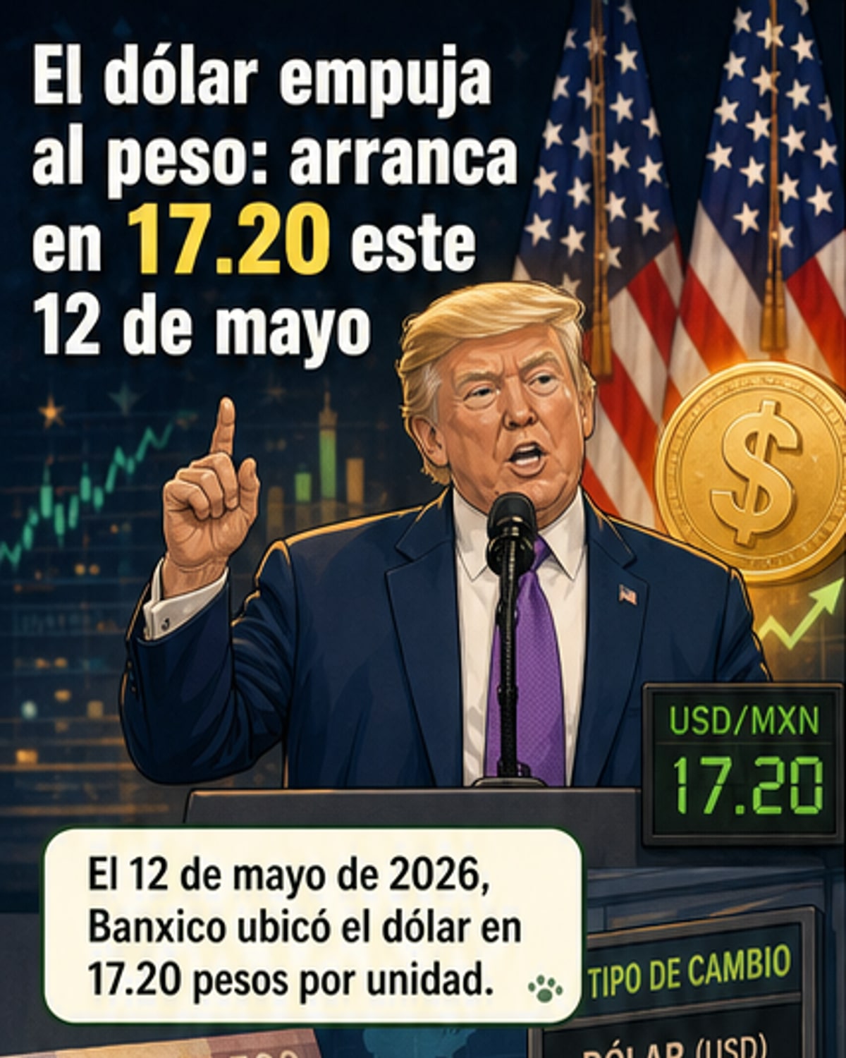 El dólar se fortalece y presiona al peso