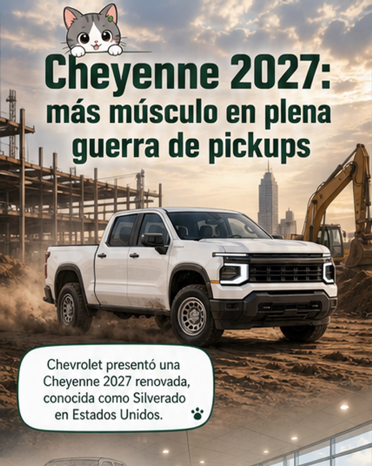 Chevrolet Cheyenne 2027: más potencia y tecnología