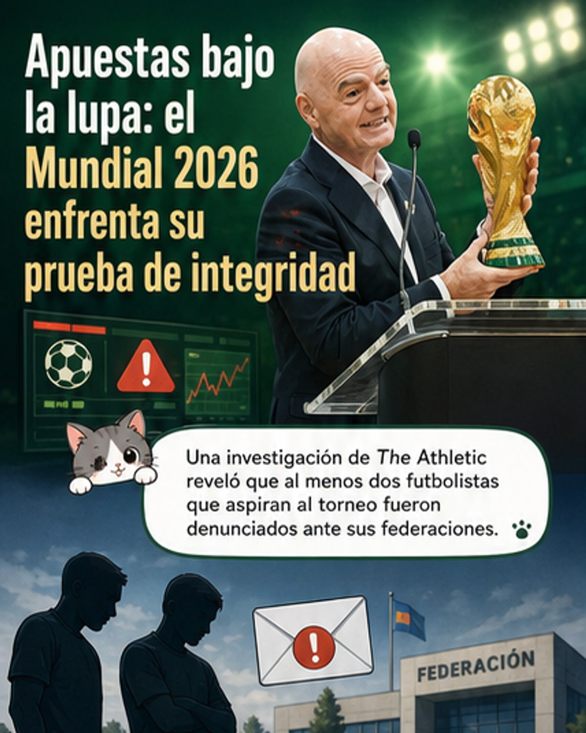 Apuestas ponen en jaque el Mundial 2026