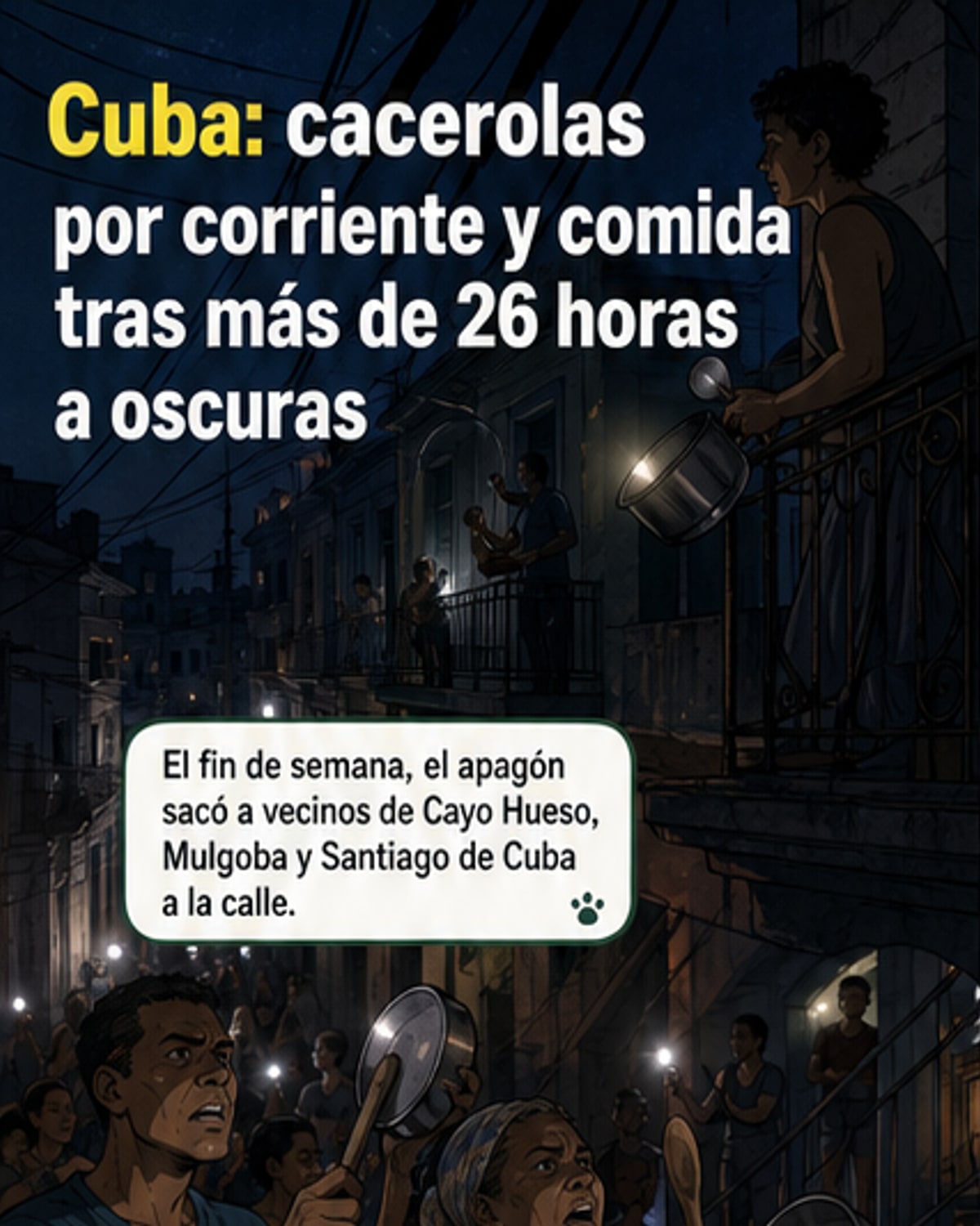 Cubanos protestan por apagones