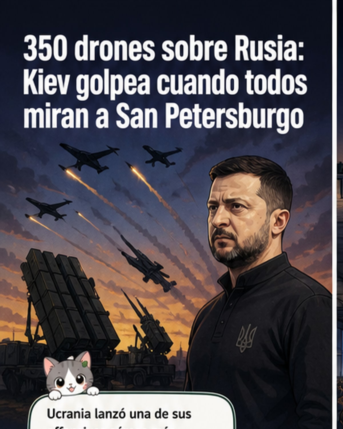 Ucrania ataca con 350 drones
