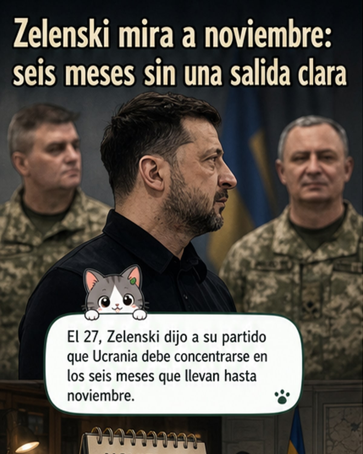 Zelenski prevé guerra hasta noviembre