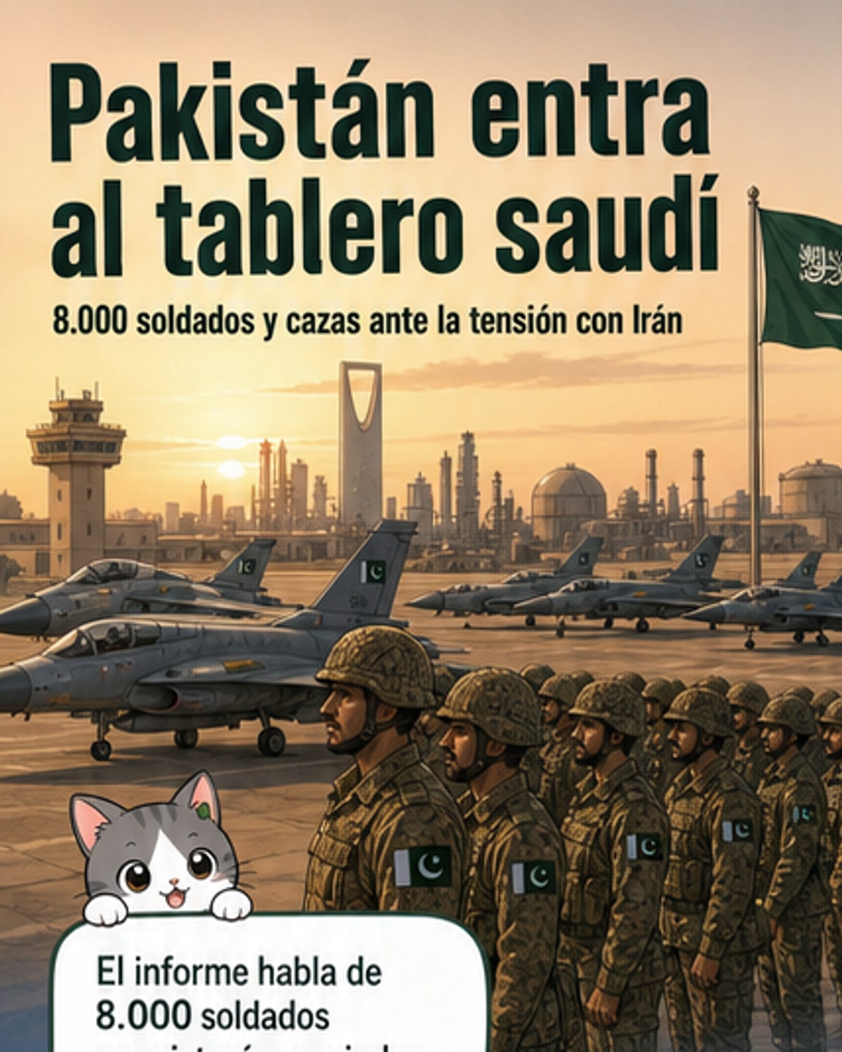 Pakistán envía 8.000 soldados a Arabia Saudita