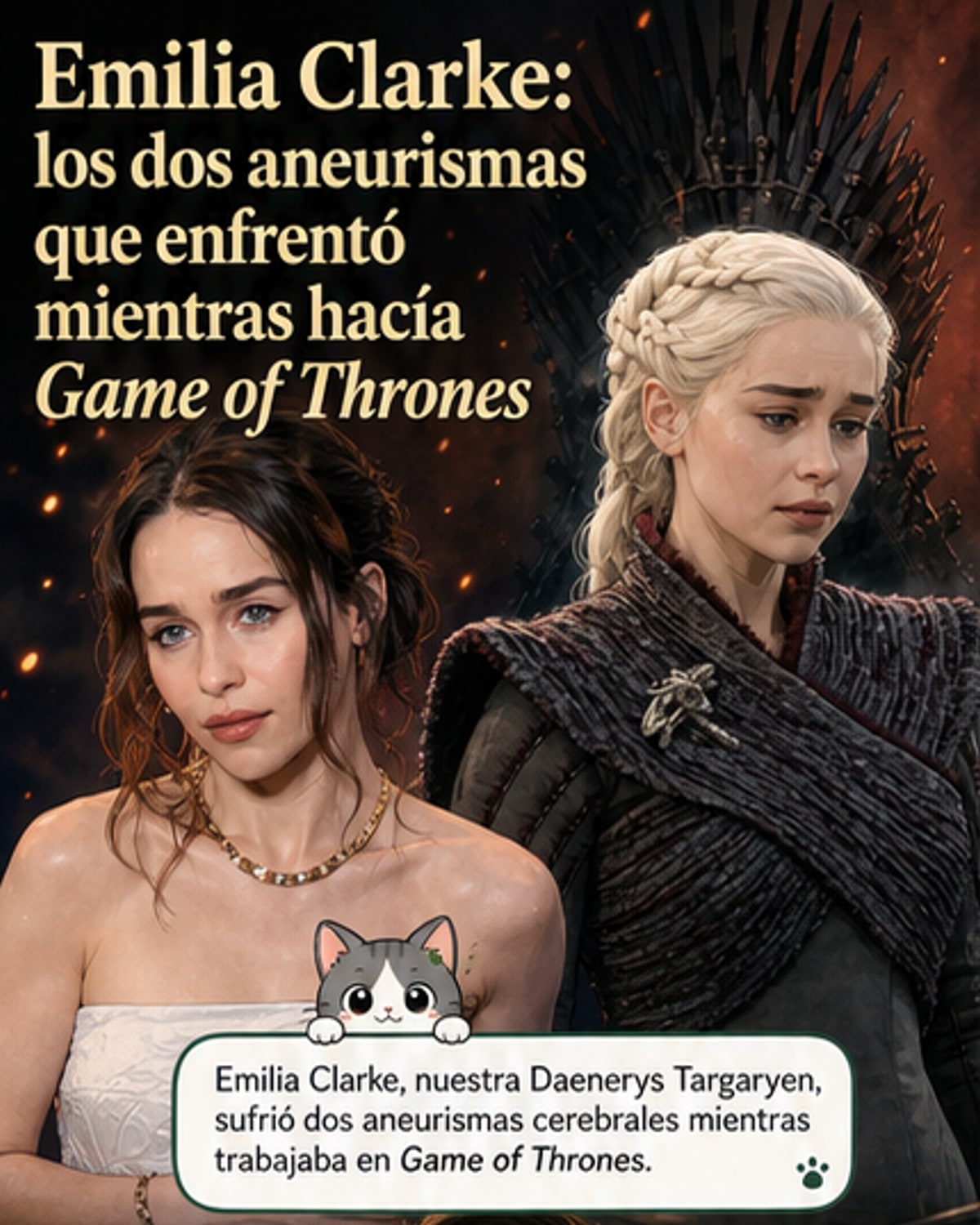 Emilia Clarke revela su lucha secreta