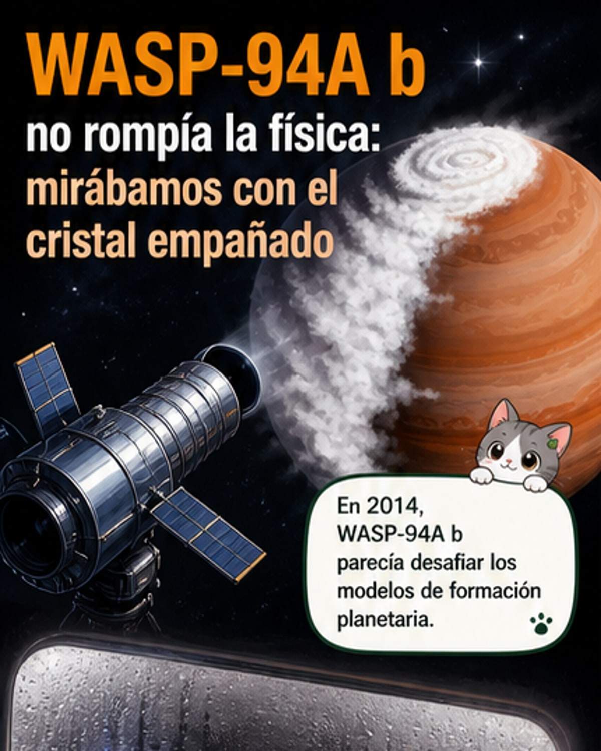 Un exoplaneta con nubes rocosas