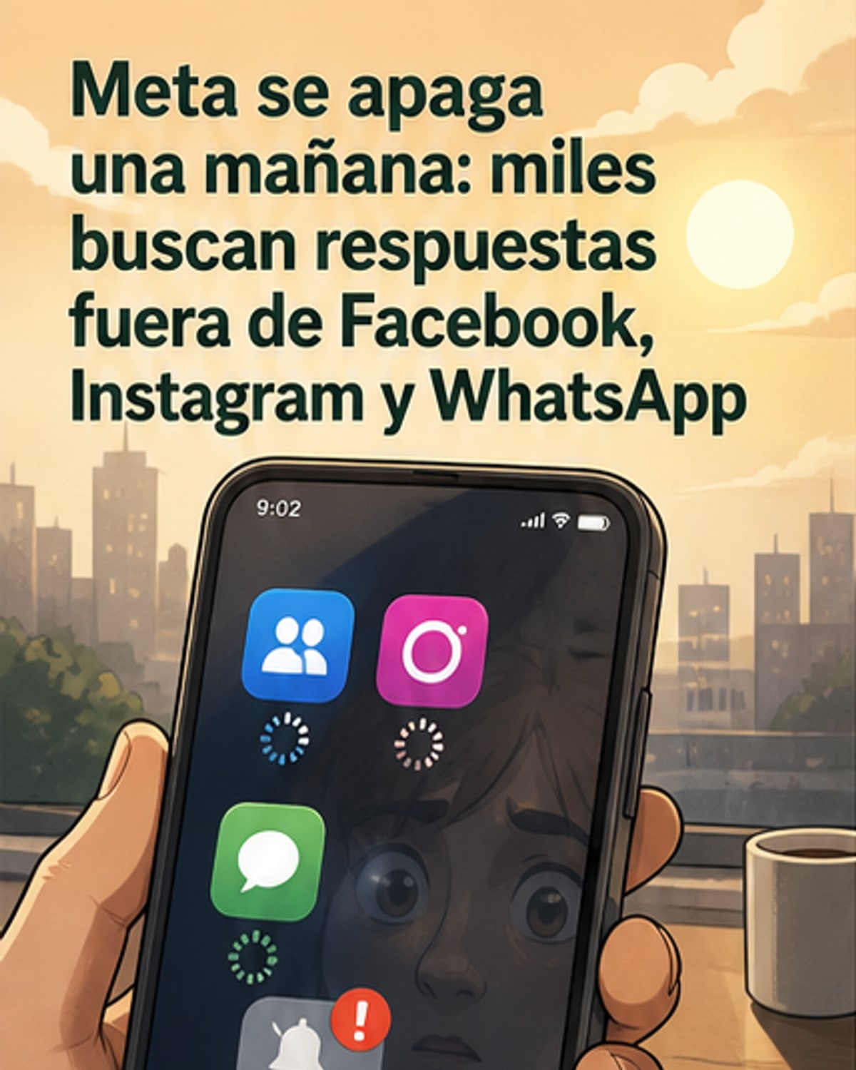 Meta recupera servicios tras caída global