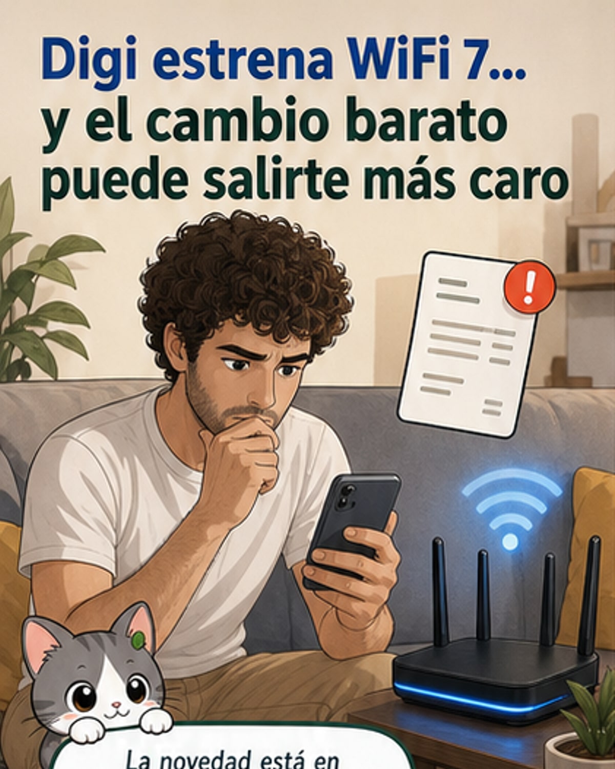 Digi cobra extra si bajas de velocidad pero mantienes el router WiFi 7