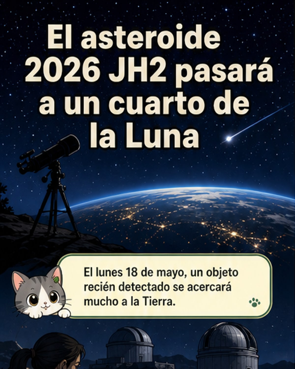 Un asteroide del tamaño de una plaza de toros pasará cerca de la Tierra