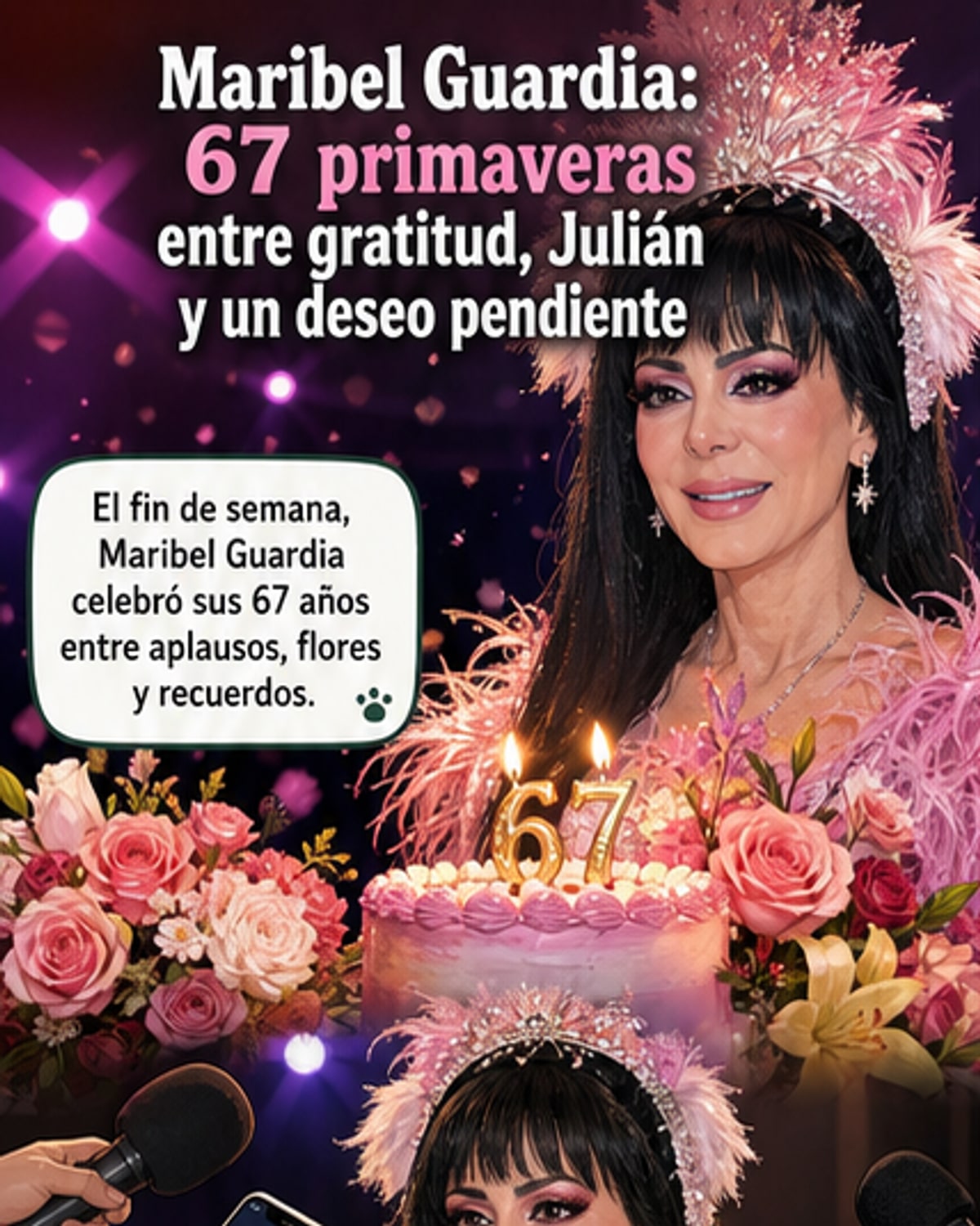 Maribel Guardia, entre la alegría y el recuerdo de Julián