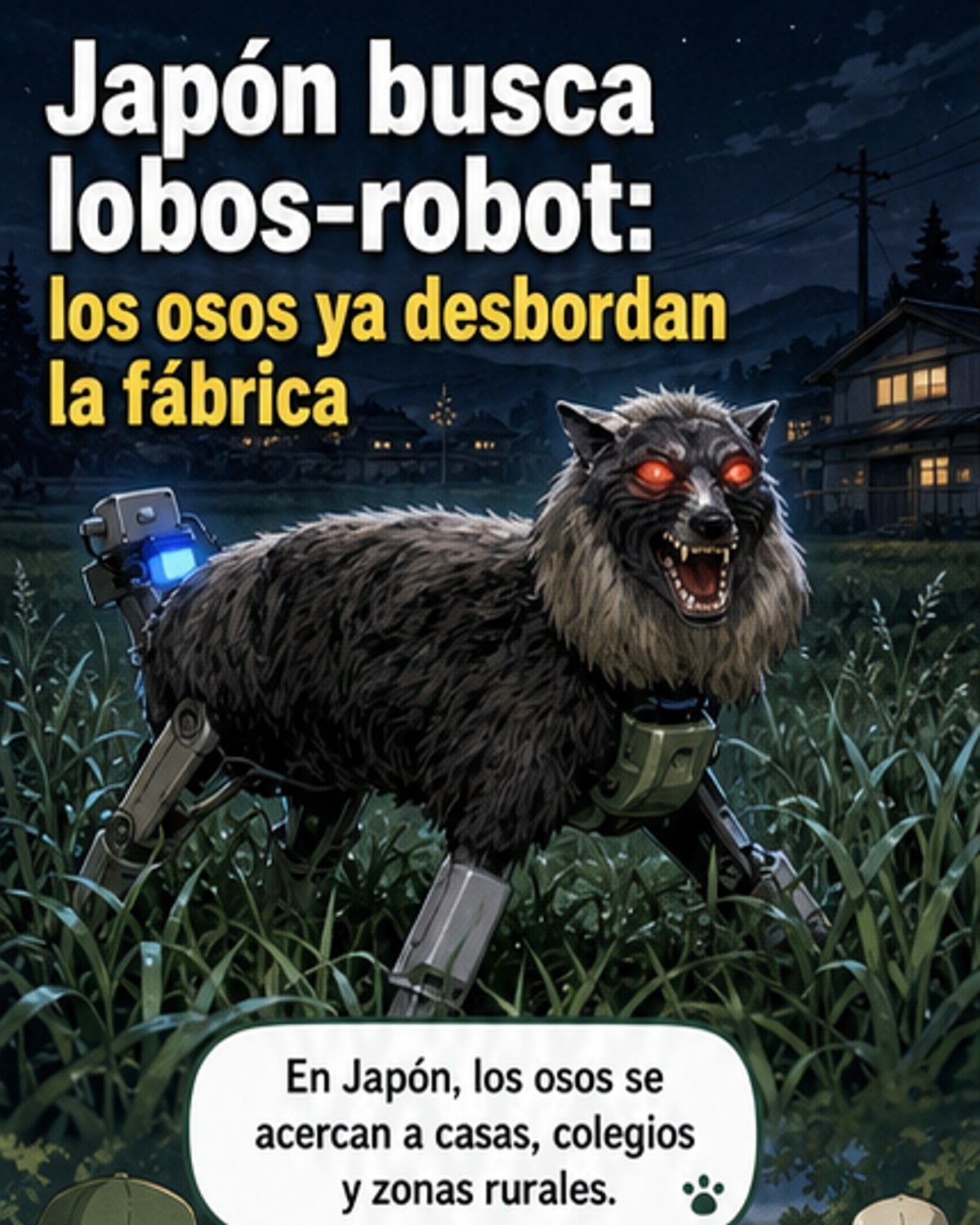 Japón se queda sin lobos-robot ante oleada de osos