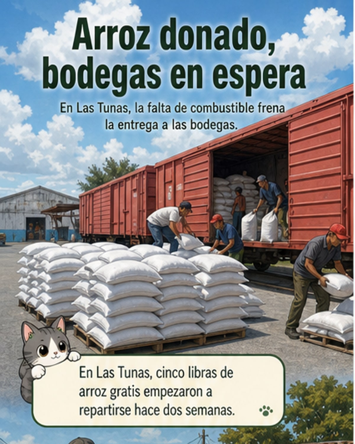 Arroz donado se queda sin llegar