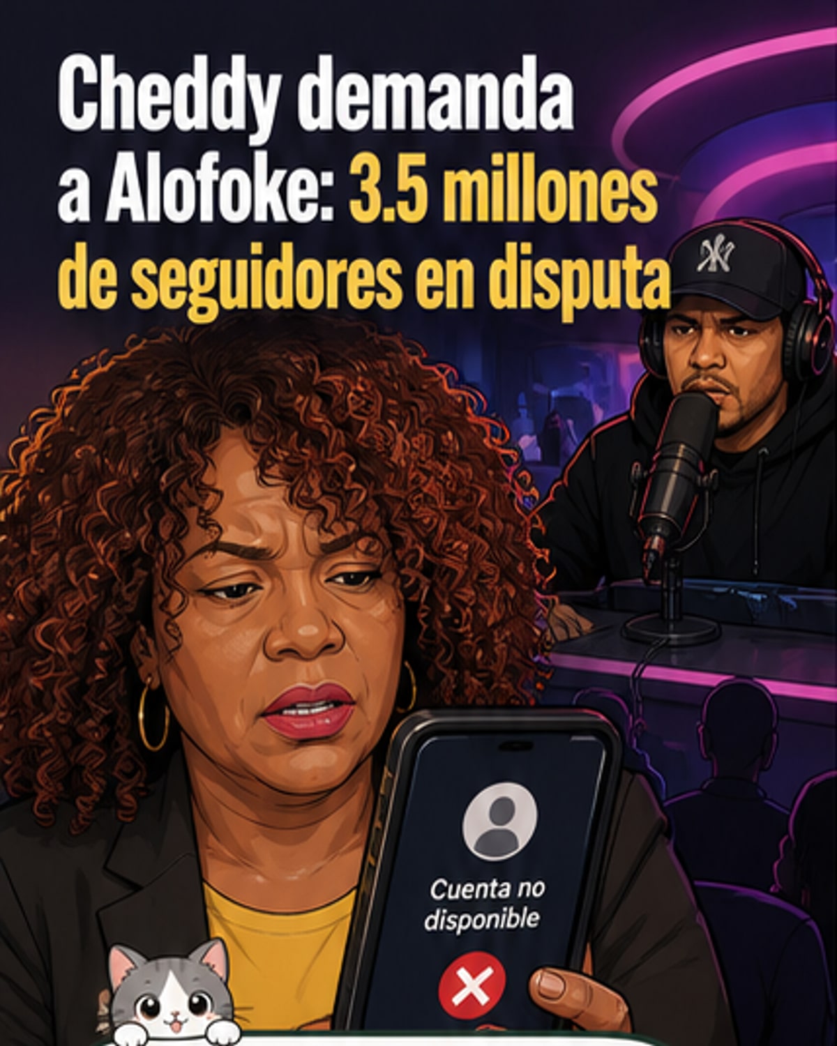 Cheddy García demanda a Santiago Matías