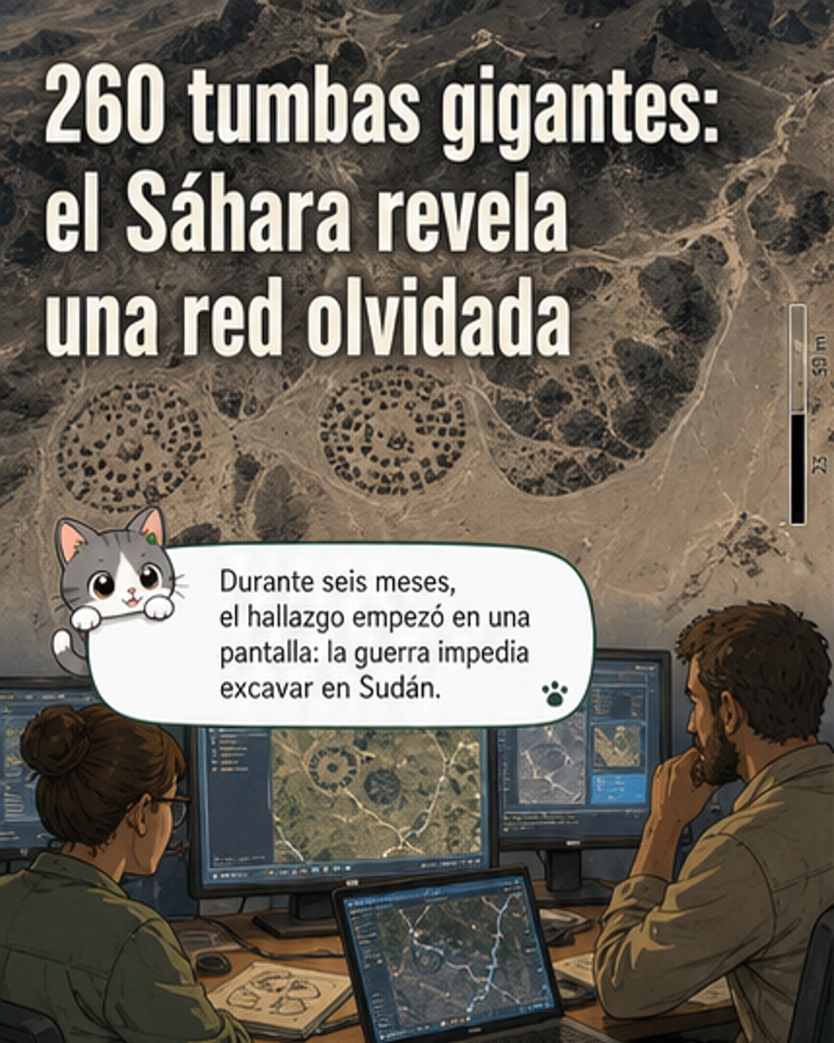 260 tumbas gigantes halladas en el Sáhara
