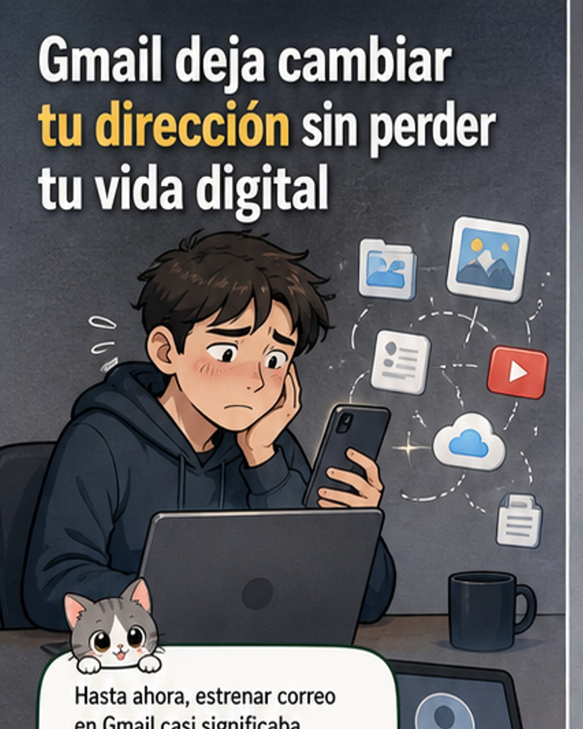 Gmail permite cambiar tu dirección sin perder datos