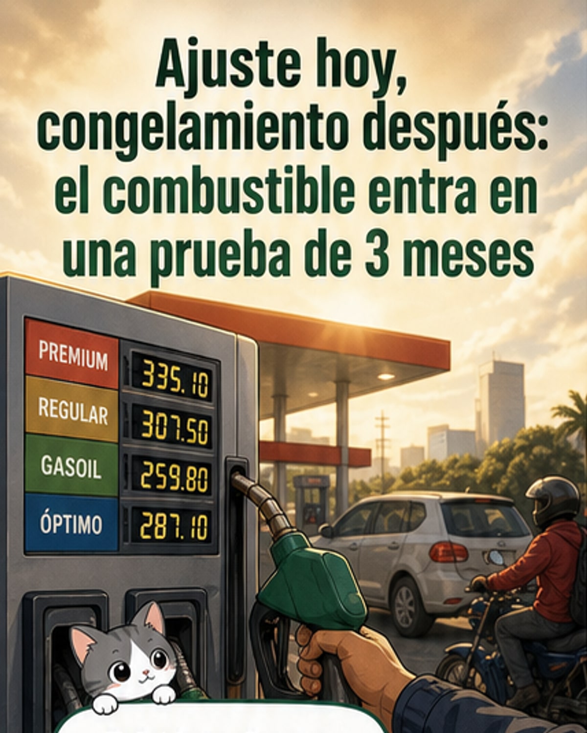Combustibles: ajuste y congelación en marcha
