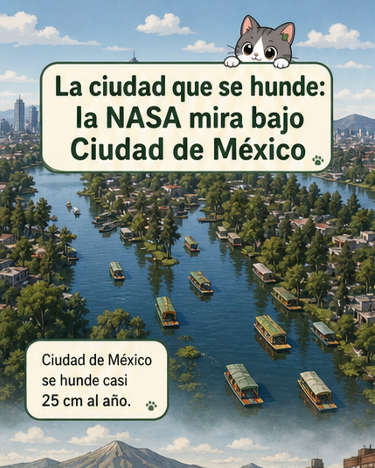 México se hunde 25 cm por año
