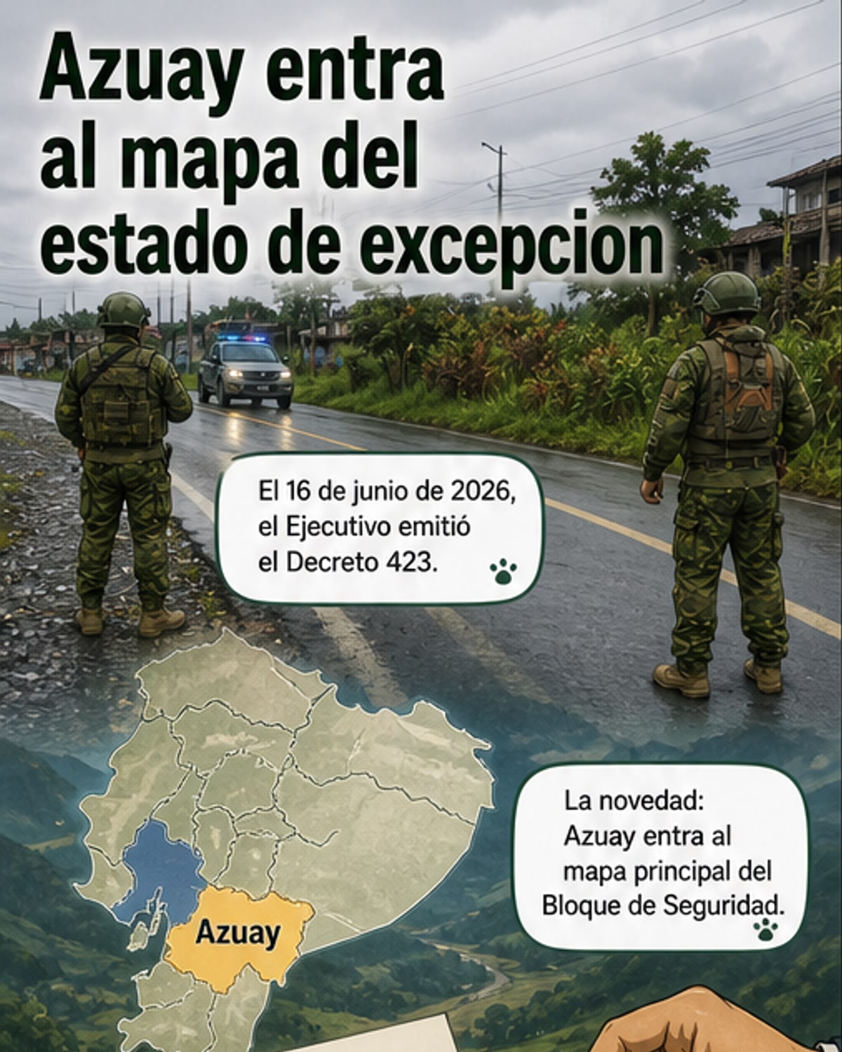 Azuay entra al mapa de seguridad nacional