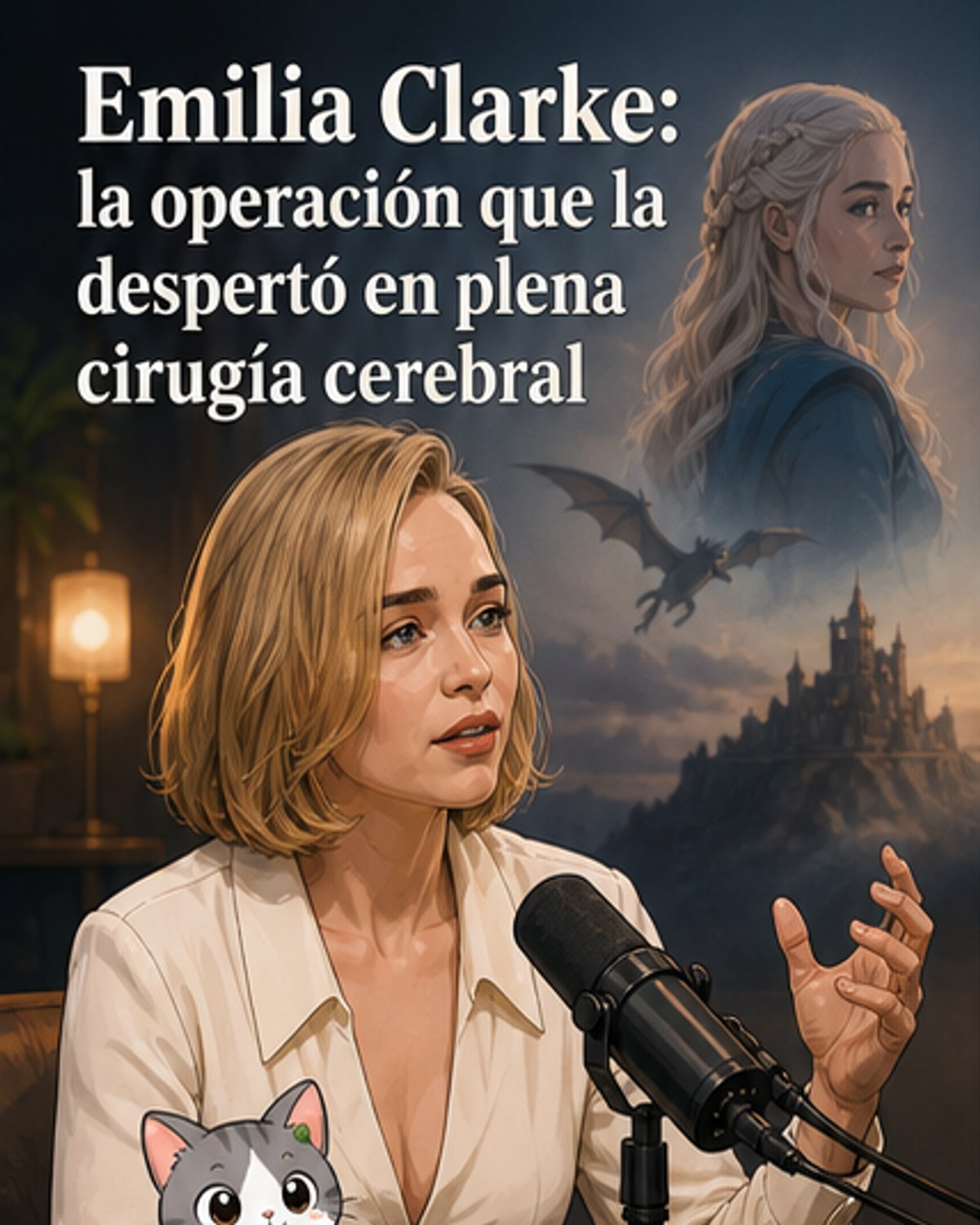 Emilia Clarke fue despertada durante su operación