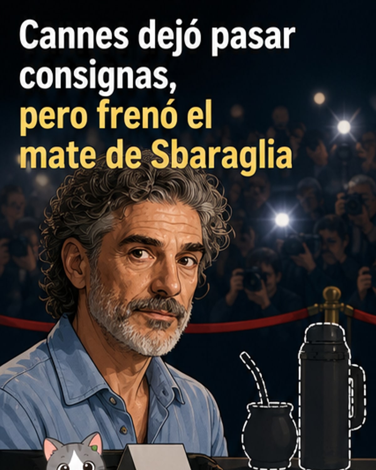 Sbaraglia reclama por no poder traer el mate a Cannes