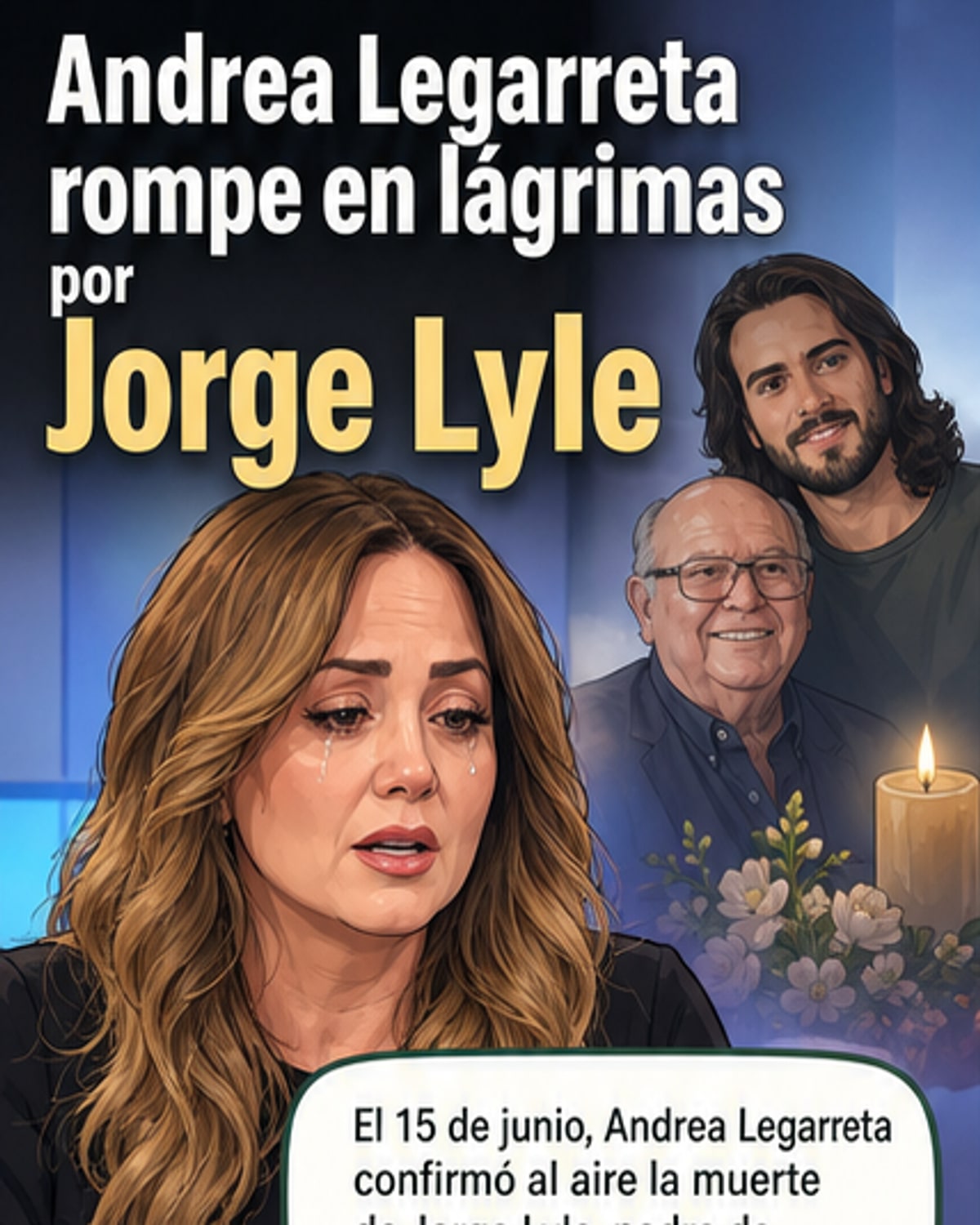 Andrea Legarreta llora al anunciar muerte