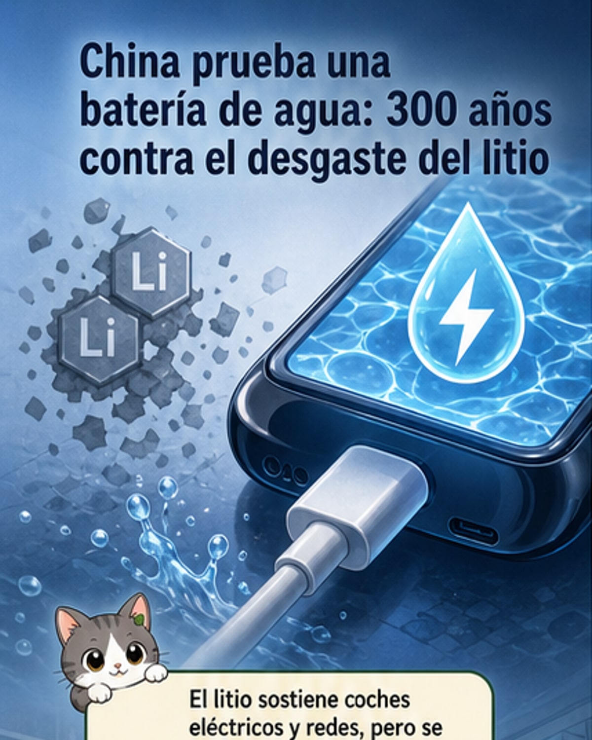 Batería de agua durará hasta el siglo XXIV