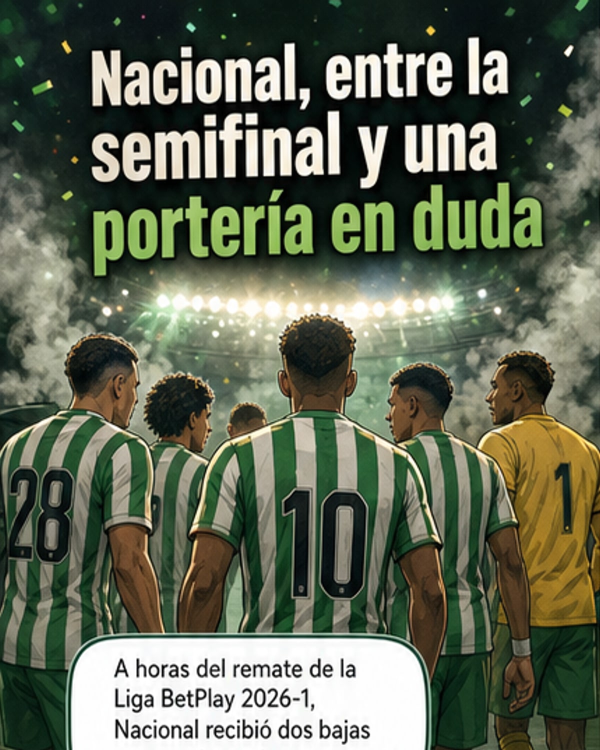 Nacional pierde a Ospina en momento clave
