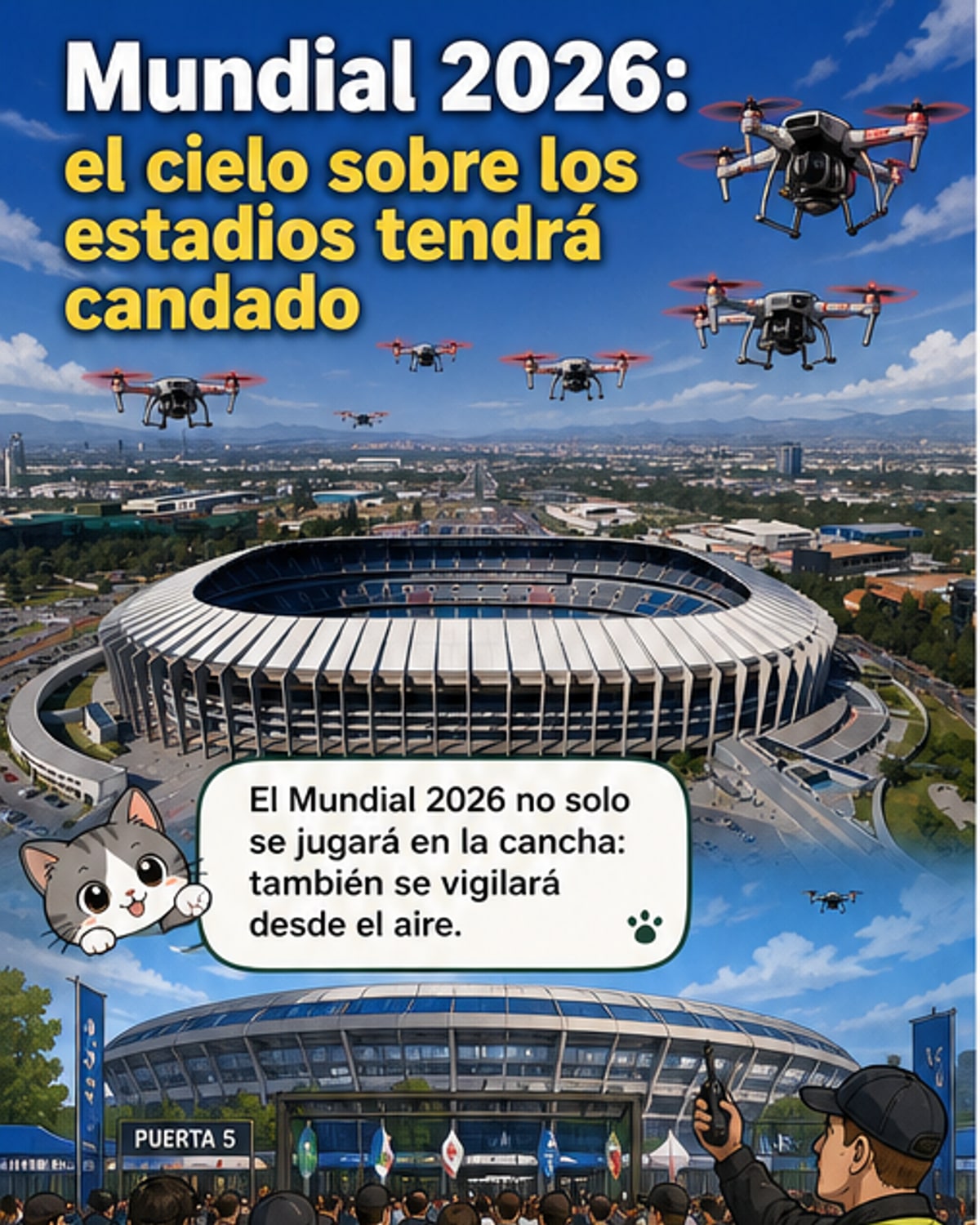 ¿Por qué prohíben drones en el Mundial 2026?