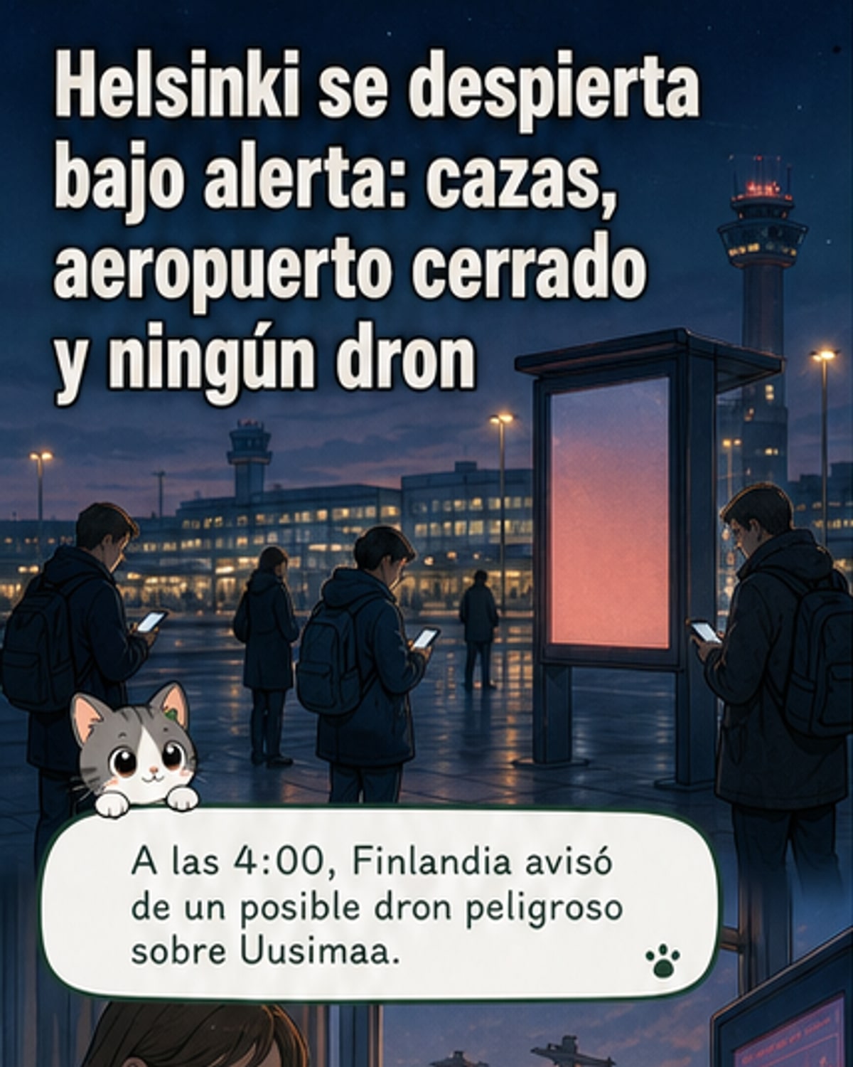 Un dron moviliza cazas en Finlandia