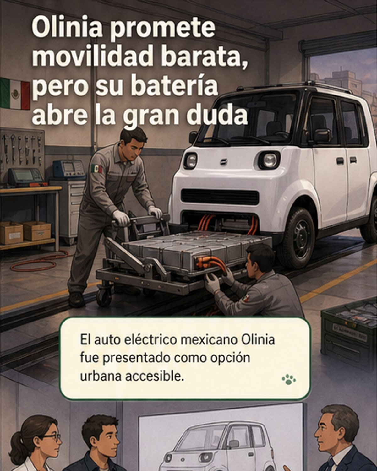 ¿Cuánto costará cambiar la batería de Olinia?