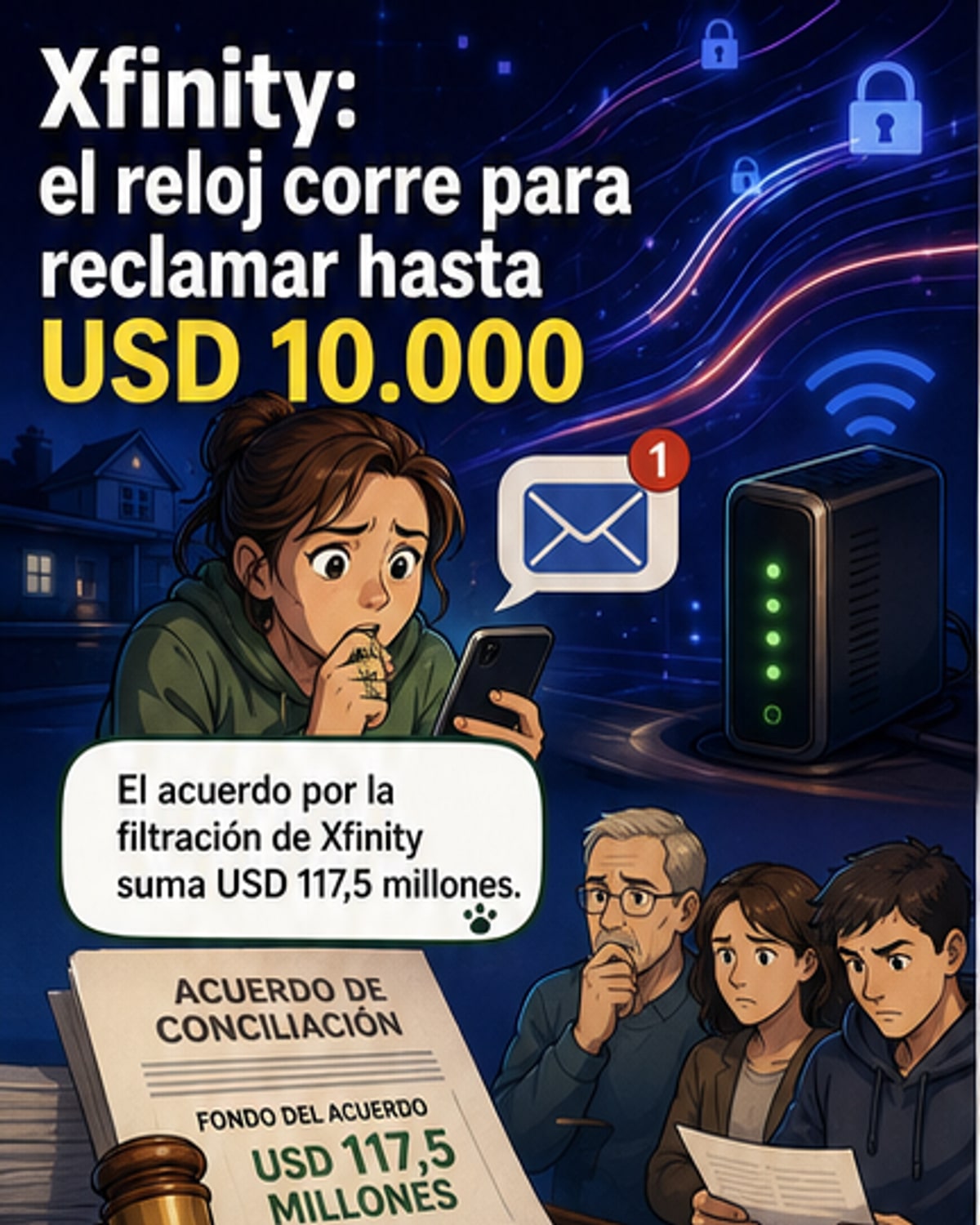 Hasta $10.000 por la filtración de Xfinity