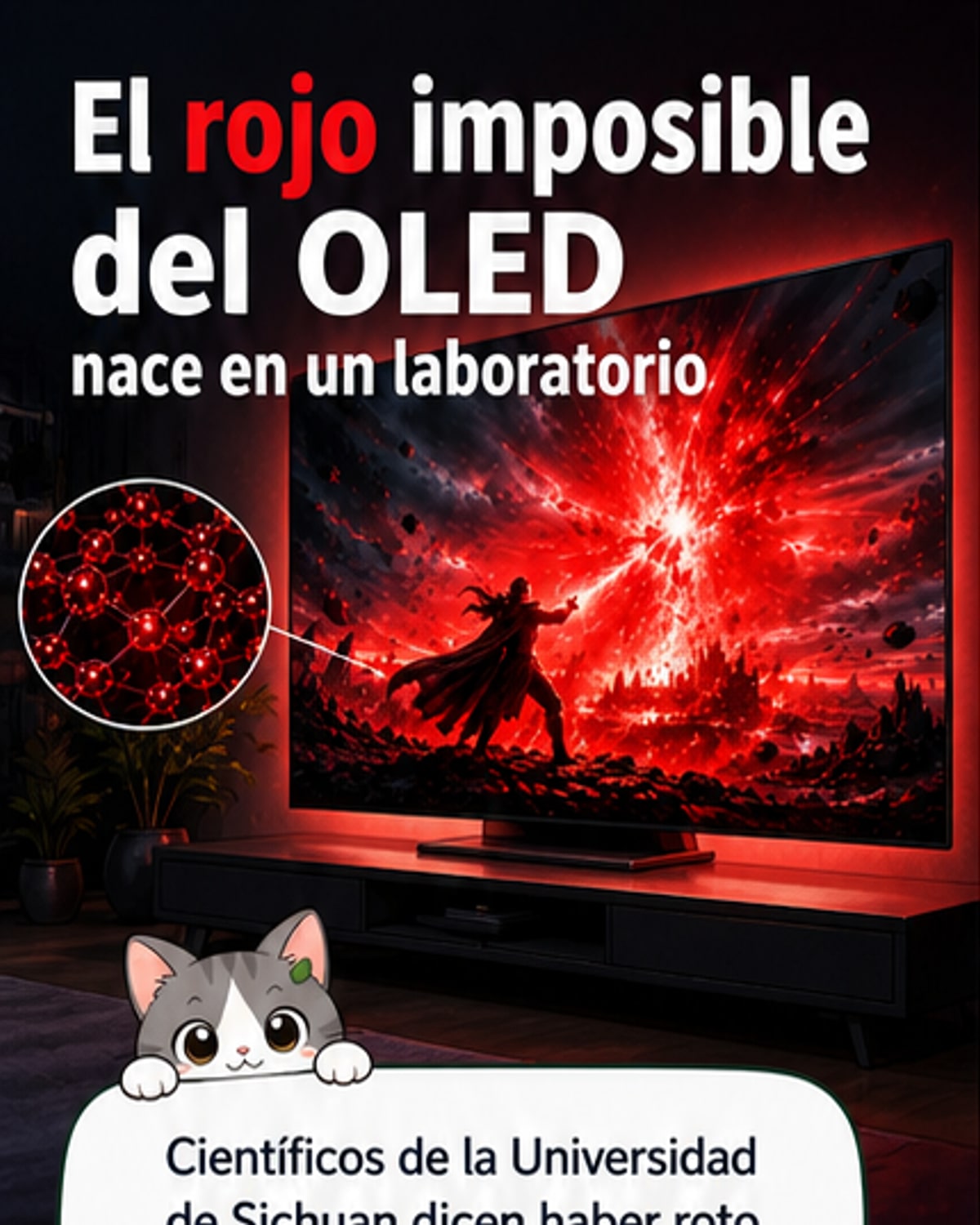 OLED 'atómico' logra rojo puro sin filtros