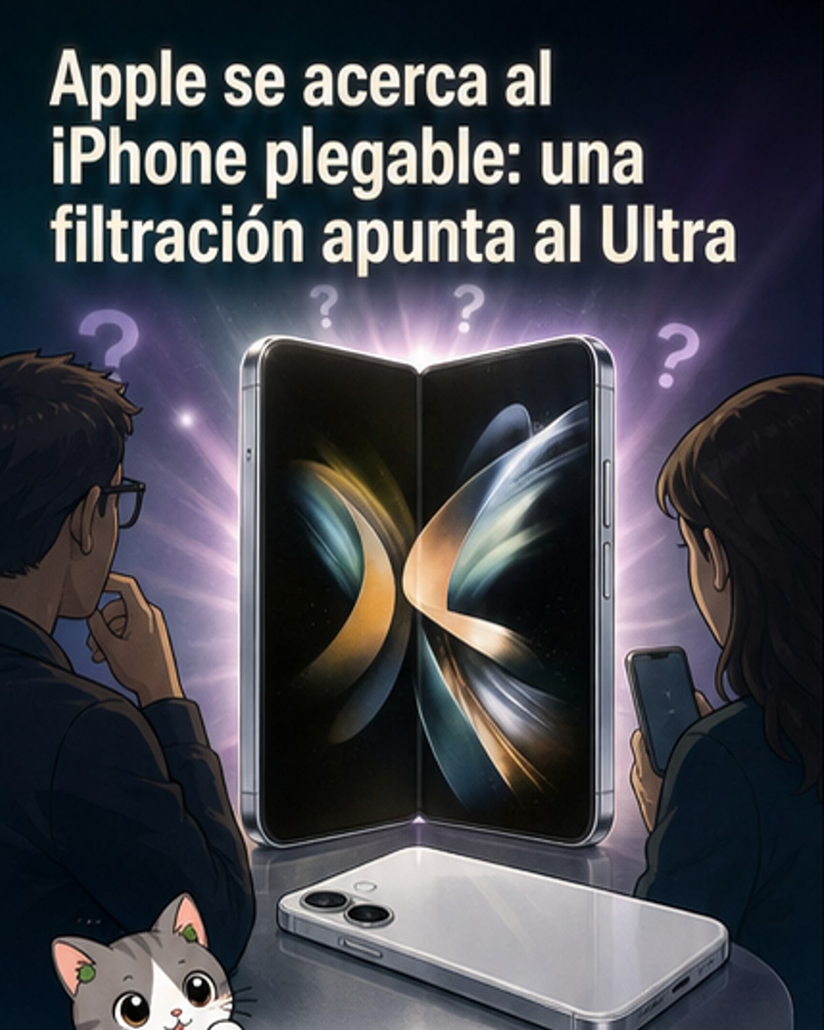 Así sería el primer iPhone plegable