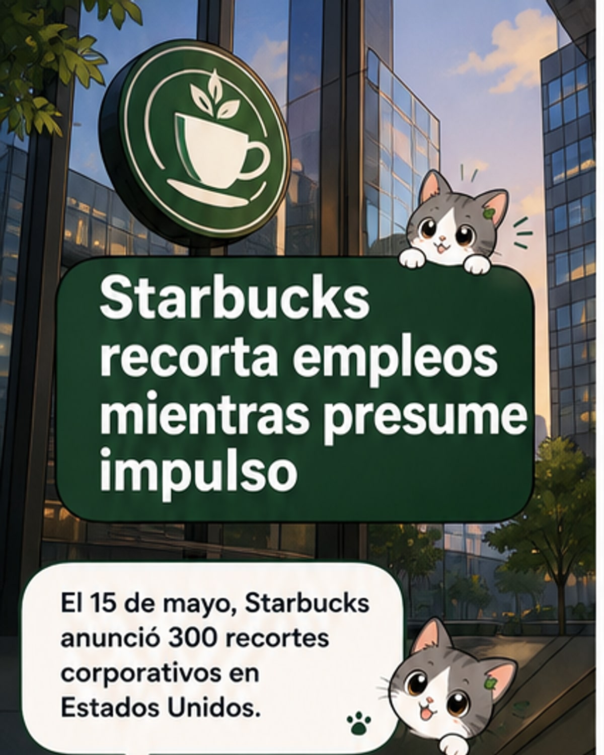 Starbucks recorta 300 puestos y cierra oficinas