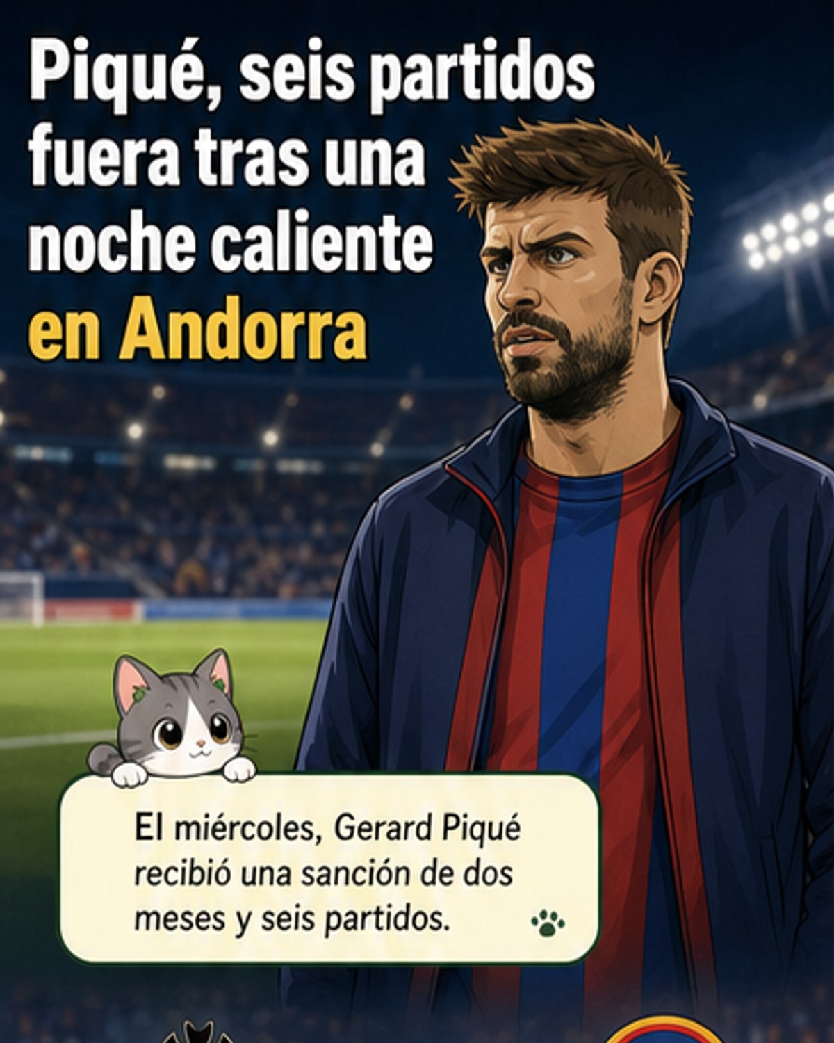 Piqué suspendido seis partidos por incidente con árbitro