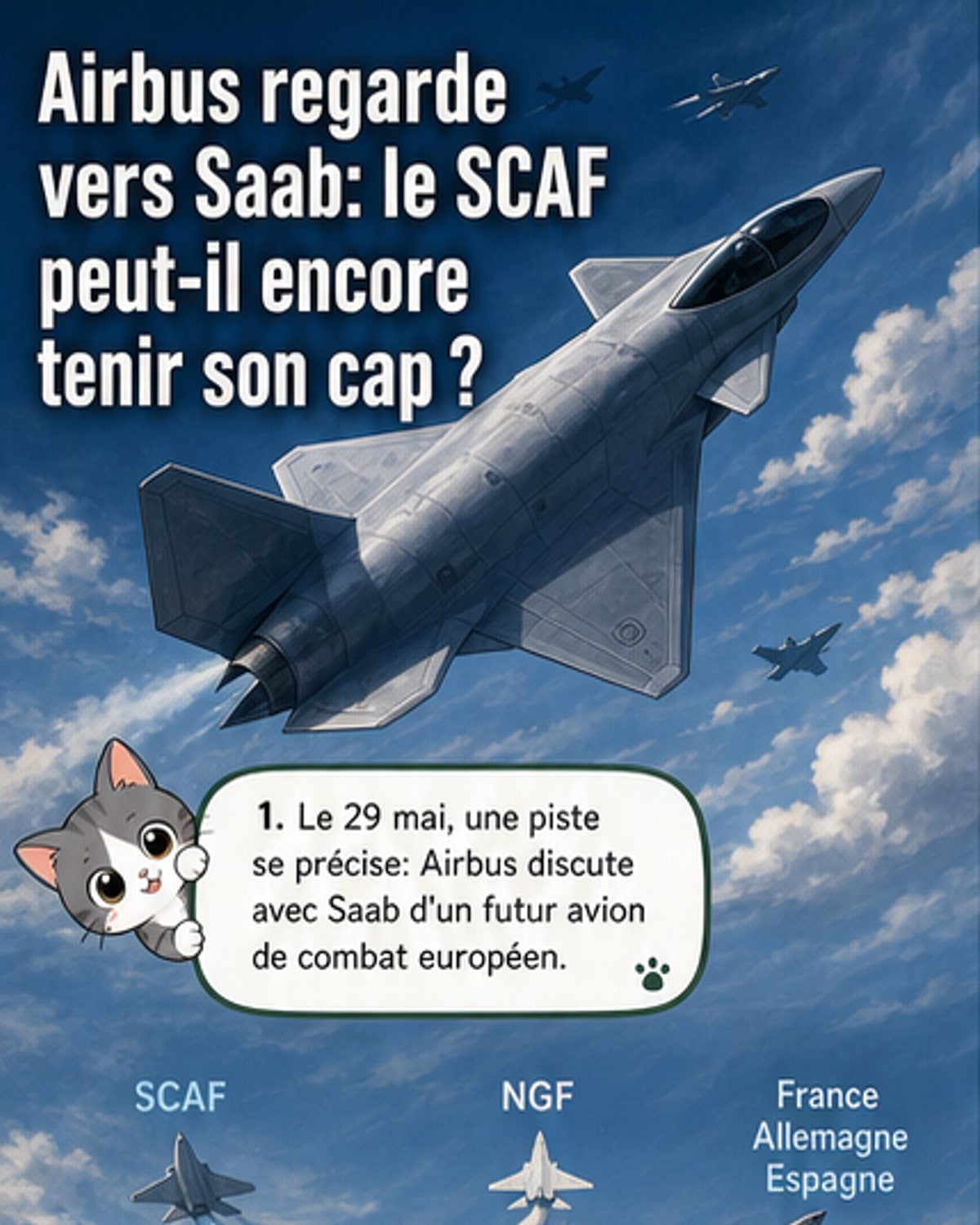 Airbus et Saab unis pour un chasseur de 6e génération