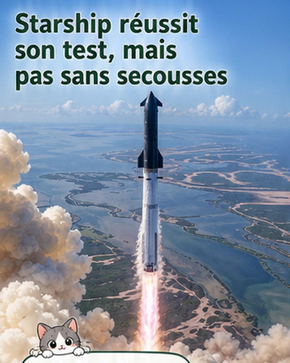 Vol réussi pour Starship malgré des ratés